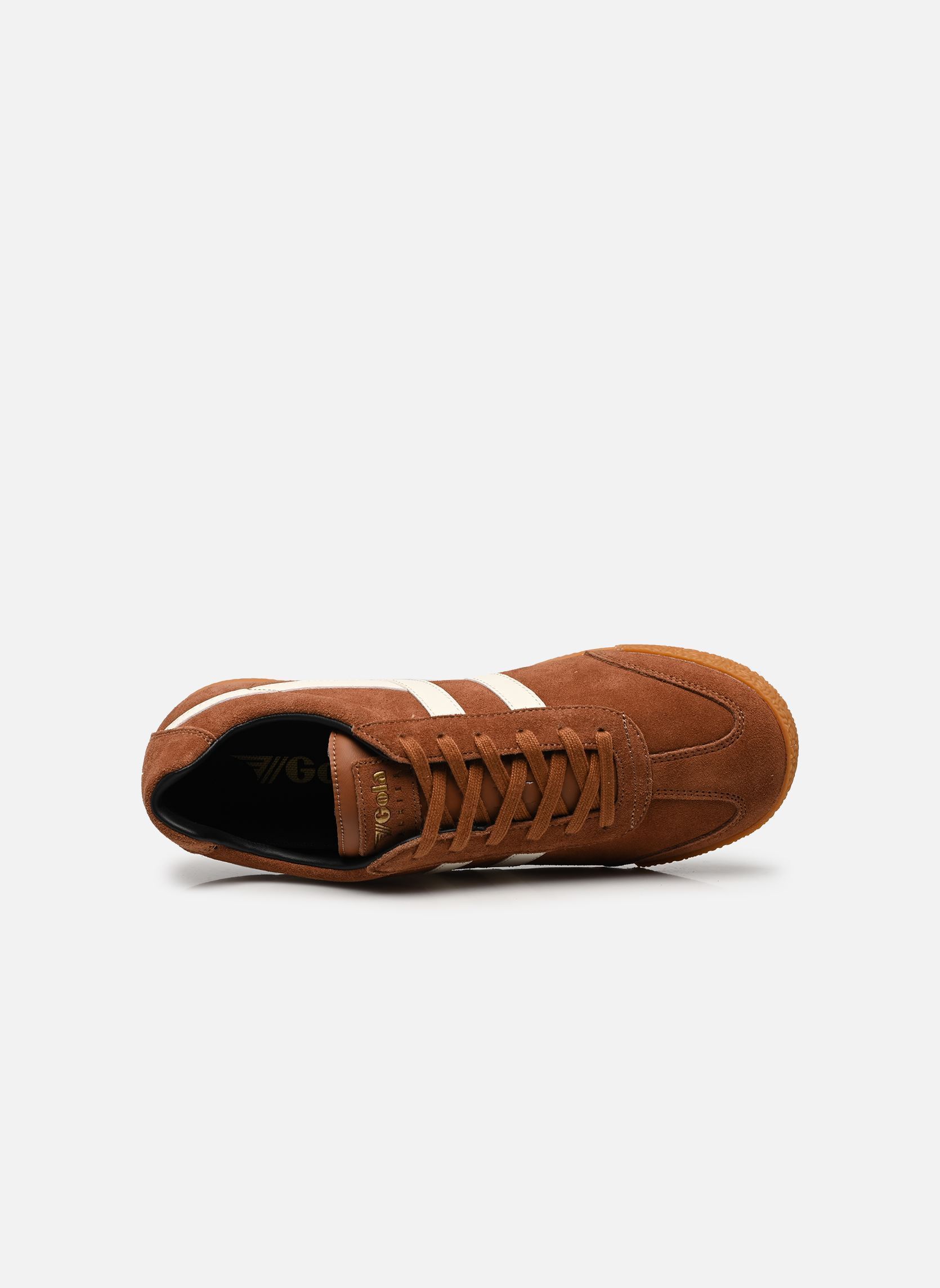 Niedrige Sneaker Harrier Suede herren braun Gola Niedrige Sneaker Harrier Suede herren braun UMBER/OFF WHITE/BLACK