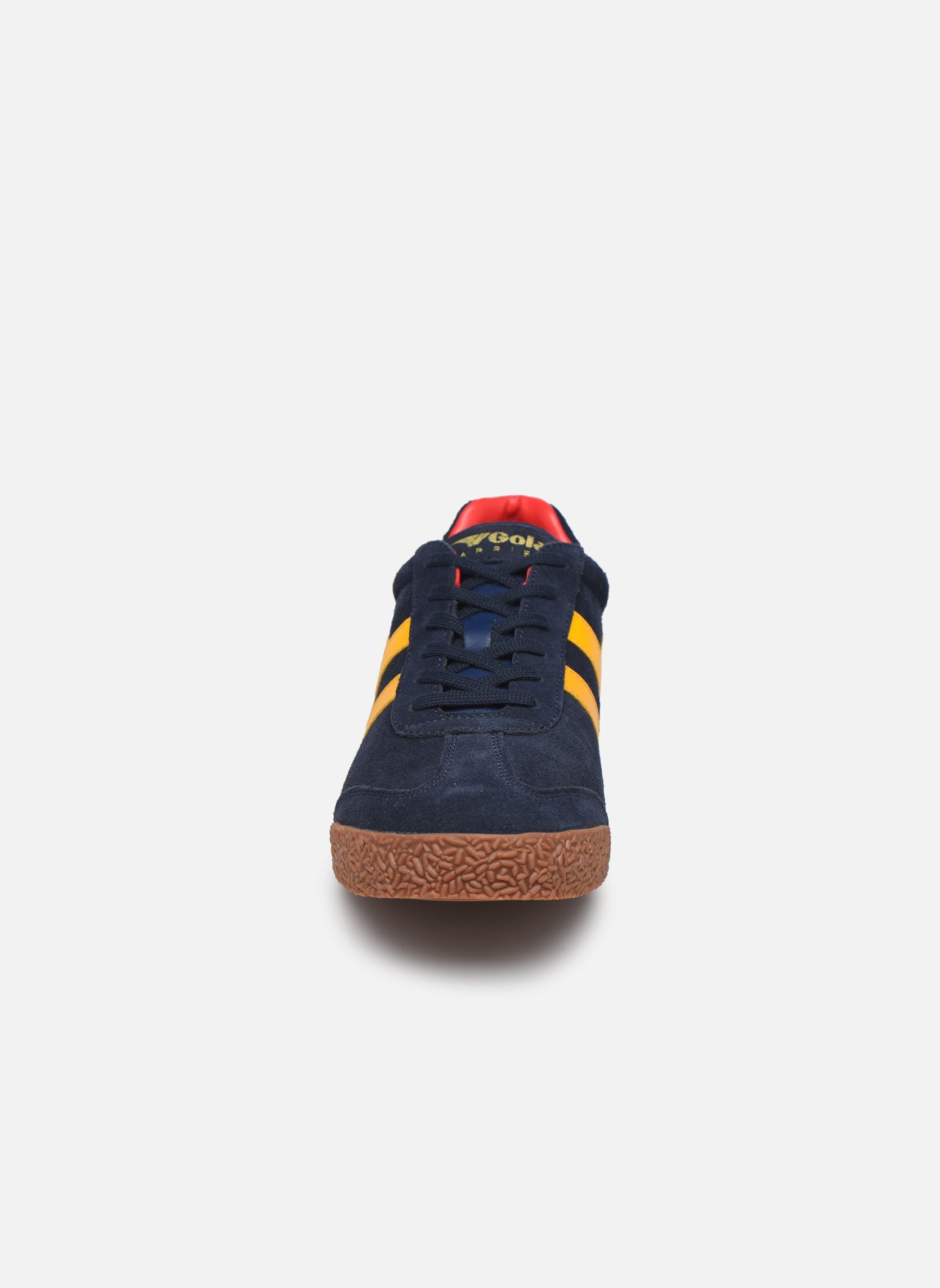 Niedrige Sneaker Harrier Suede herren blau Gola Niedrige Sneaker Harrier Suede herren blau NAVY-SUN-RED