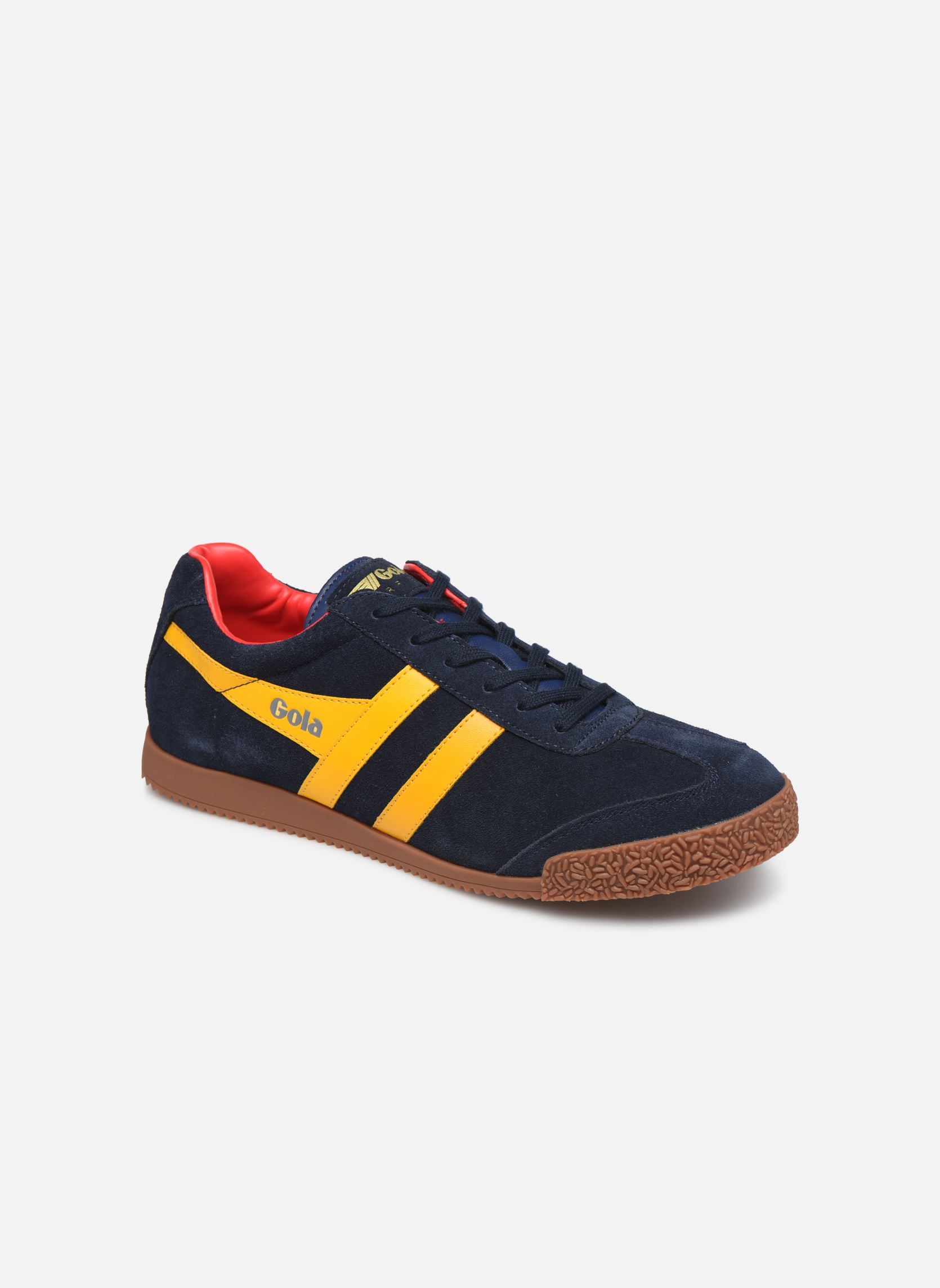 Niedrige Sneaker Harrier Suede herren blau Gola Niedrige Sneaker Harrier Suede herren blau NAVY-SUN-RED