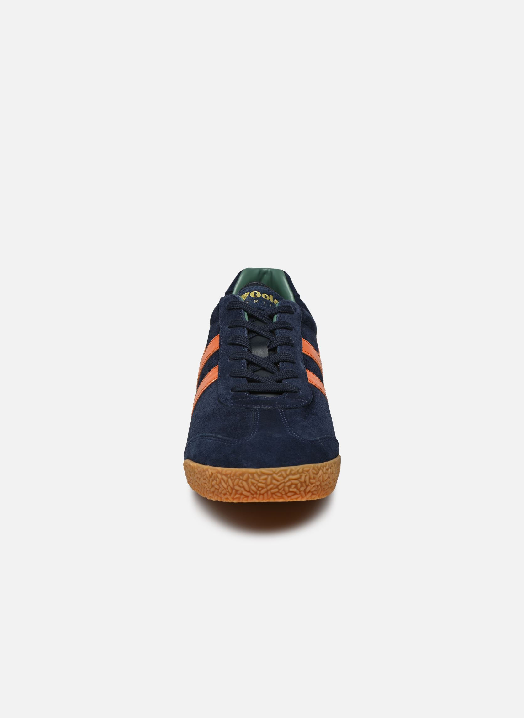 Niedrige Sneaker Harrier Suede herren blau Gola Niedrige Sneaker Harrier Suede herren blau NAVY/MOODY ORANGE/SAGE