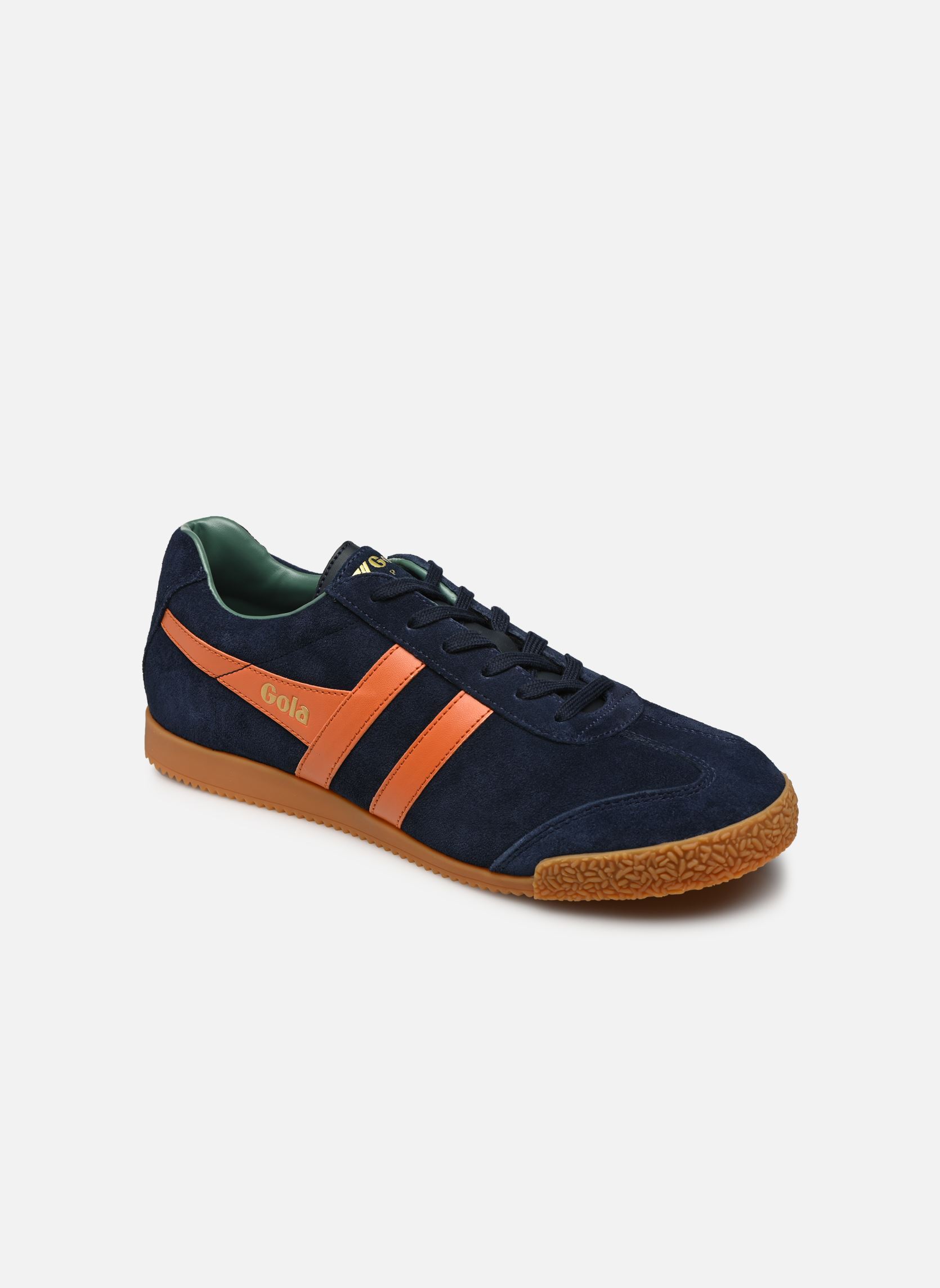 Niedrige Sneaker Harrier Suede herren blau Gola Niedrige Sneaker Harrier Suede herren blau NAVY/MOODY ORANGE/SAGE