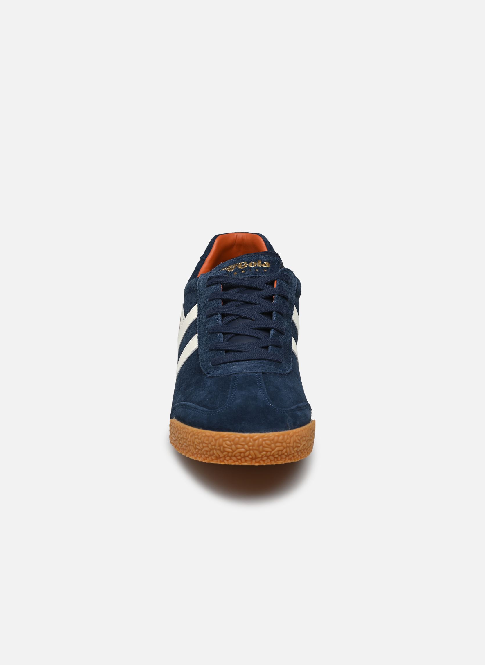 Niedrige Sneaker Harrier Suede herren blau Gola Niedrige Sneaker Harrier Suede herren blau NAVY/OFF WHITE/MOODY ORANGE