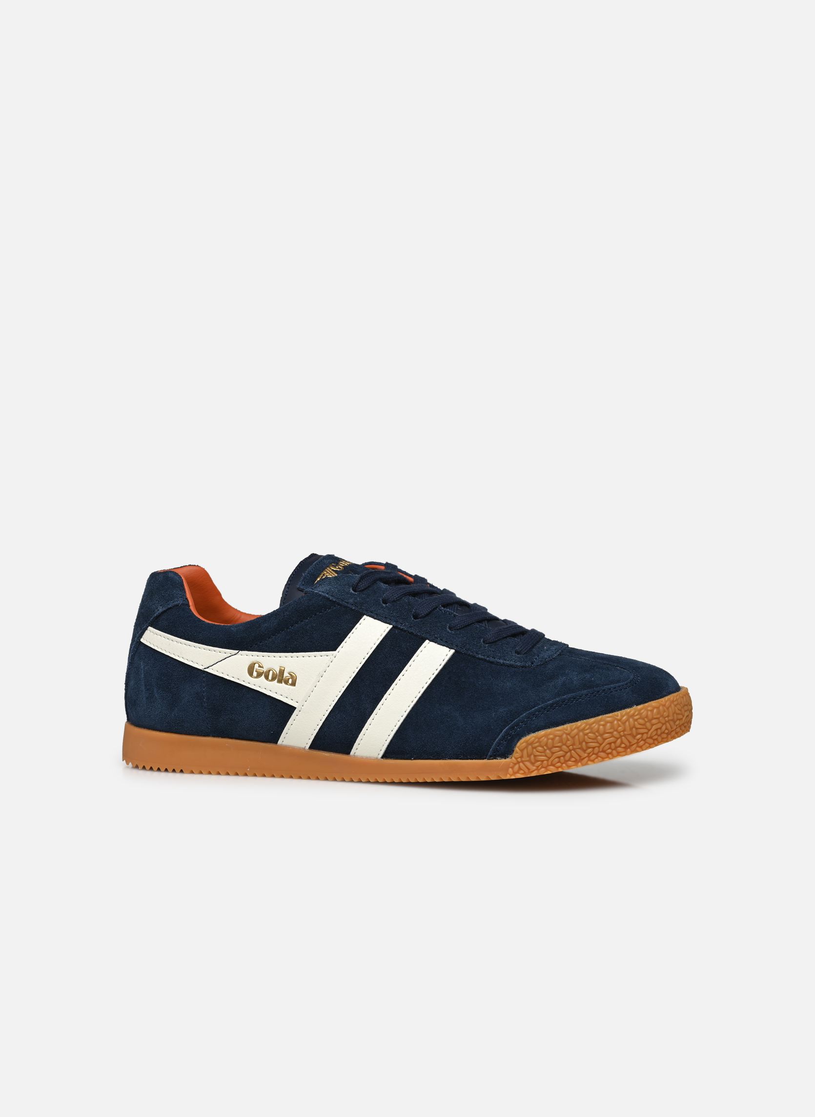 Niedrige Sneaker Harrier Suede herren blau Gola Niedrige Sneaker Harrier Suede herren blau NAVY/OFF WHITE/MOODY ORANGE