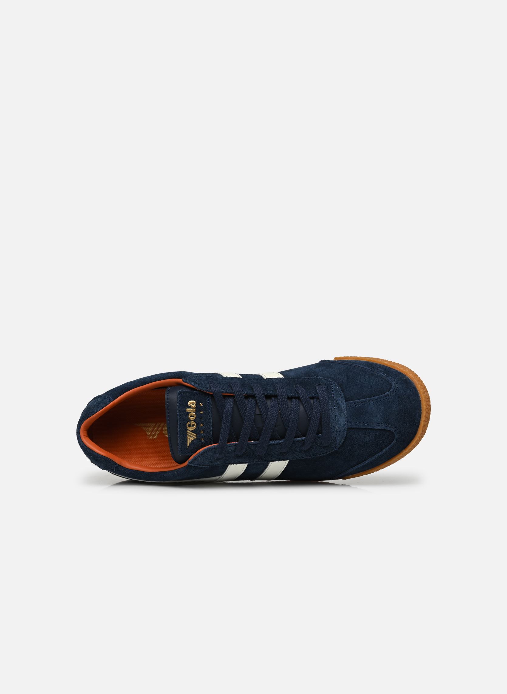 Niedrige Sneaker Harrier Suede herren blau Gola Niedrige Sneaker Harrier Suede herren blau NAVY/OFF WHITE/MOODY ORANGE