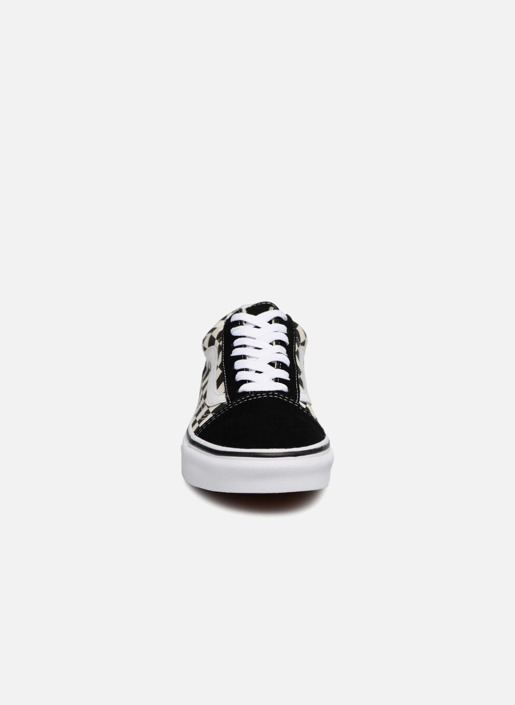 Niedrige Sneaker Old Skool damen schwarz Vans Niedrige Sneaker Old Skool damen schwarz (PRIMARY CHECK) BLACK WHITE