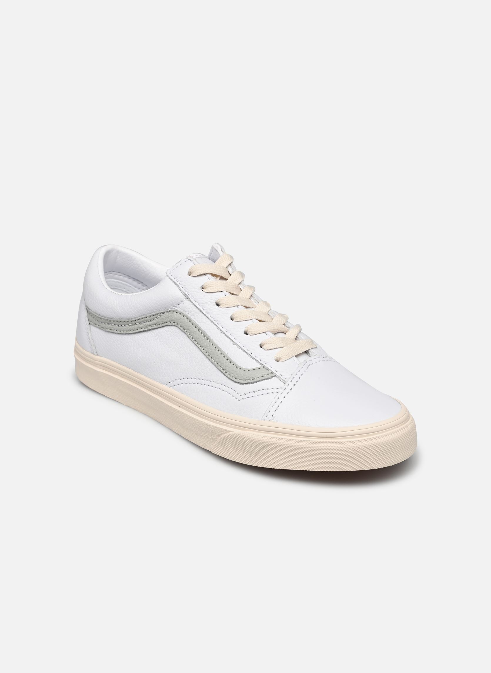 Vans Chaussures Basses À Lacets En Cuir Pour Femme Old Skool