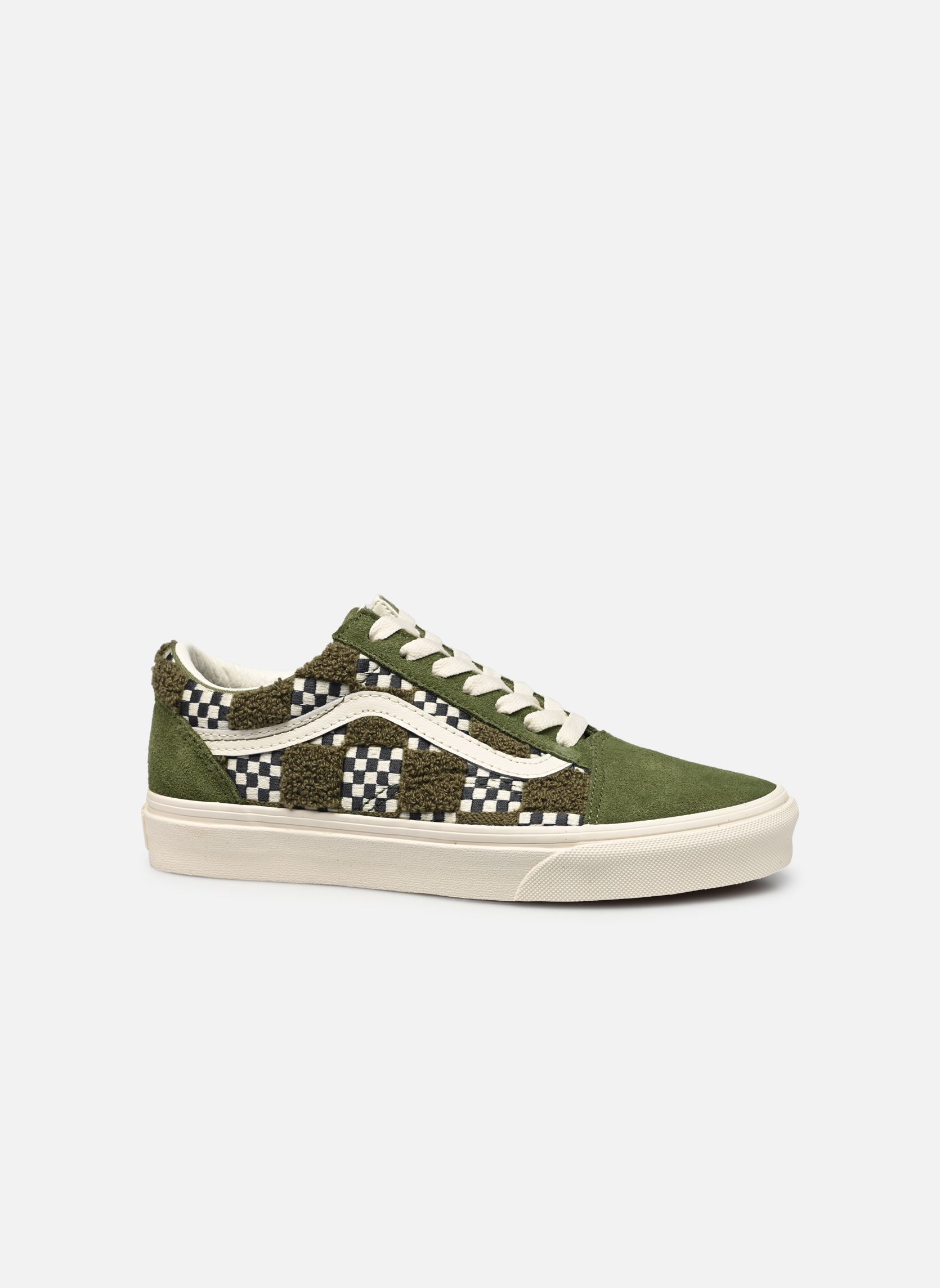 Baskets basses Old Skool femme vert Vans Baskets basses Old Skool femme vert TUFTED CHECK LODEN GREEN