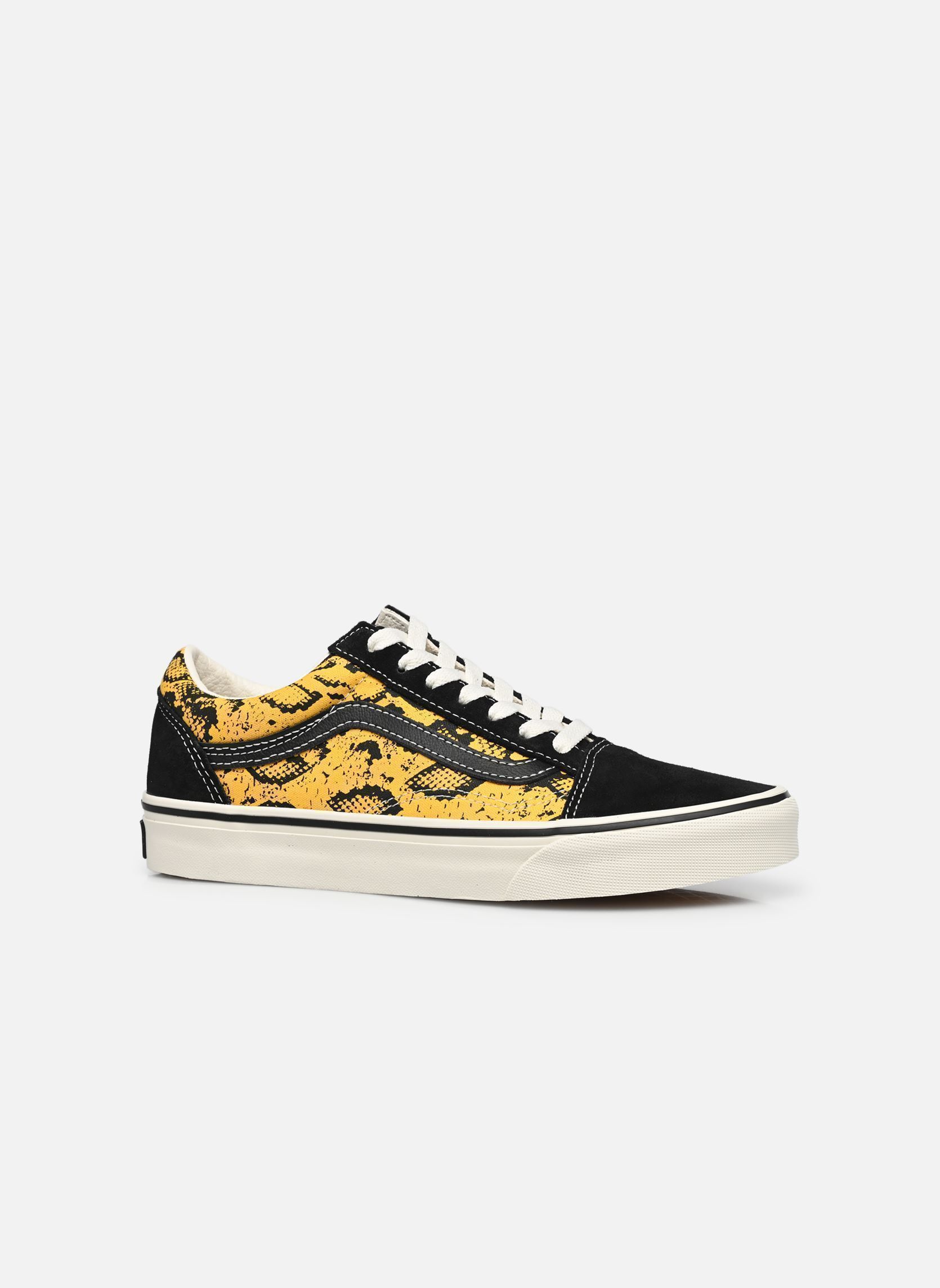 Lage sneakers Old Skool dames zwart Vans Lage sneakers Old Skool dames zwart BLACK/YELLOW