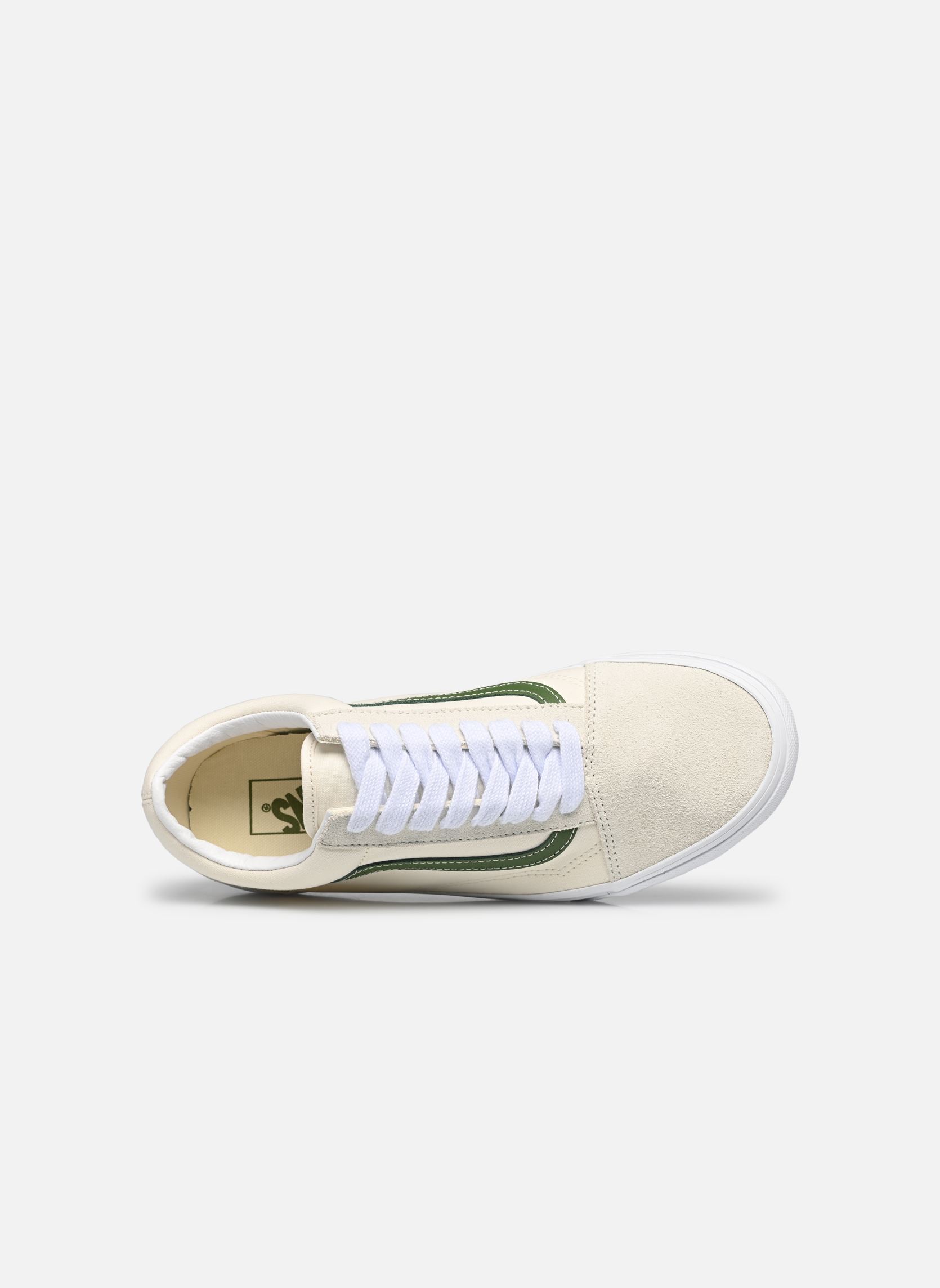 Baskets basses Old Skool homme blanc Vans Baskets basses Old Skool homme blanc Pop green