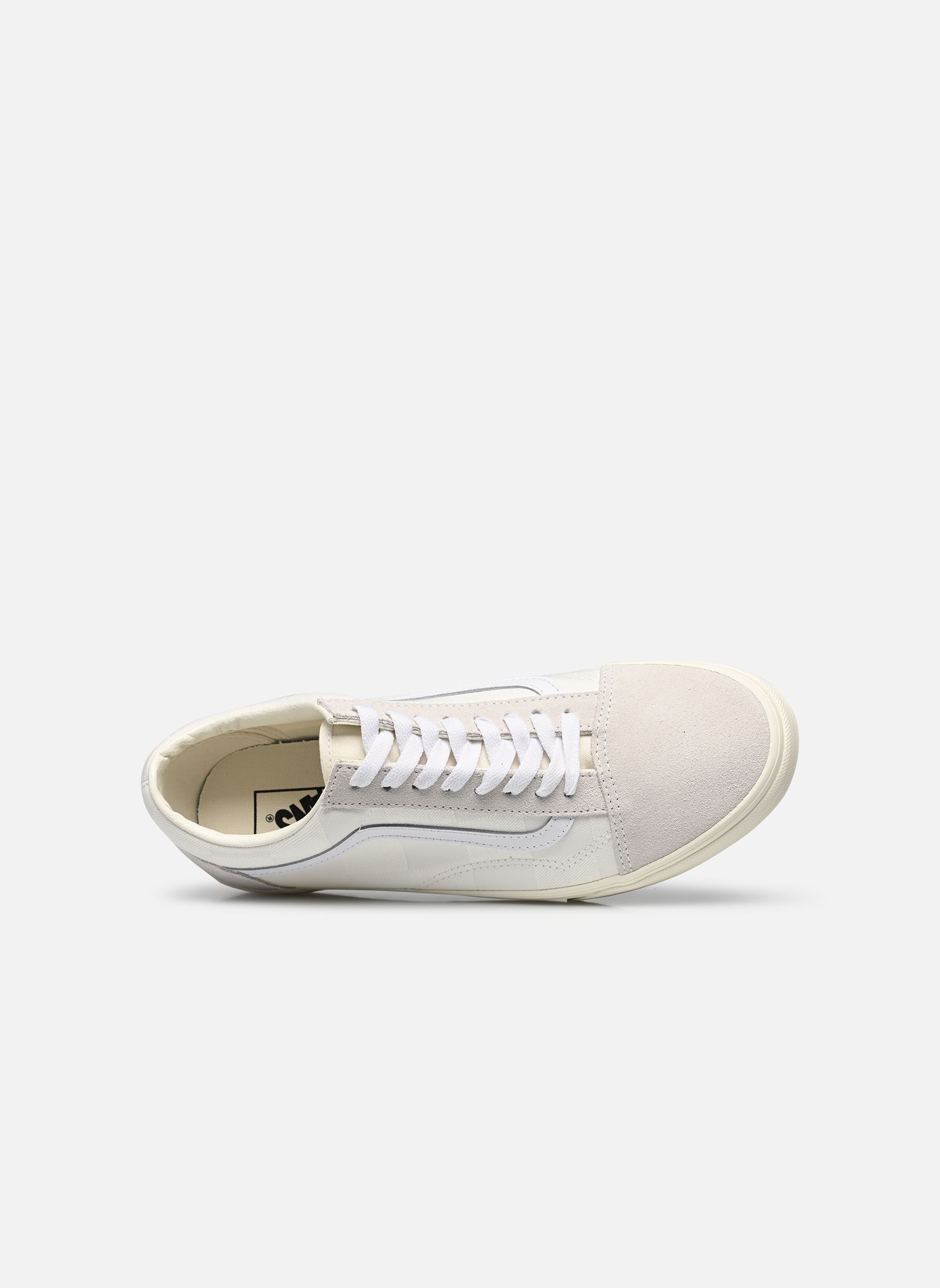 Baskets basses Old Skool homme blanc Vans Baskets basses Old Skool homme blanc Mono Checkerboard White