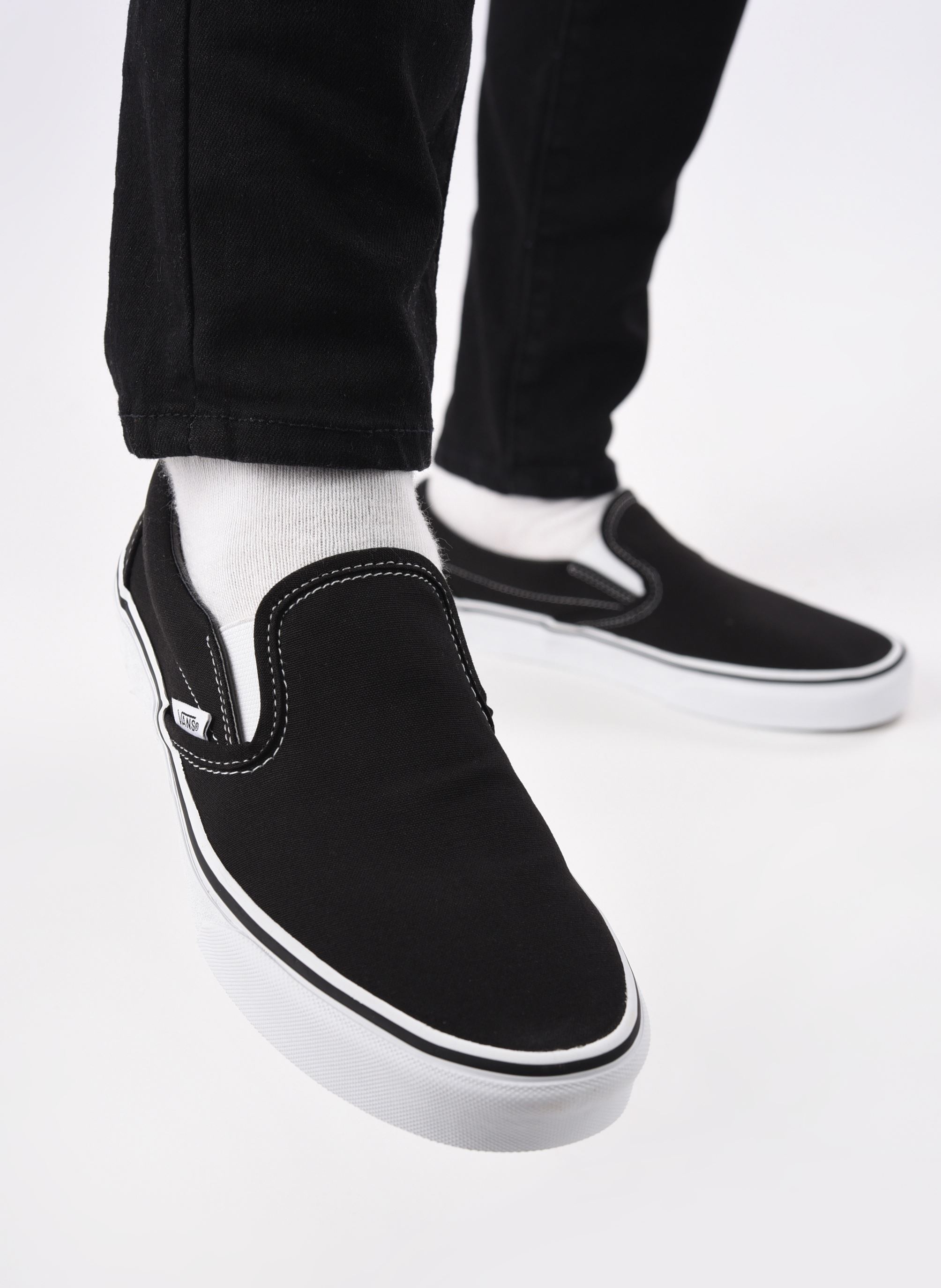 Leinen-Sneaker Classic Slip-On herren schwarz Vans Leinen-Sneaker Classic Slip-On herren schwarz BLACK