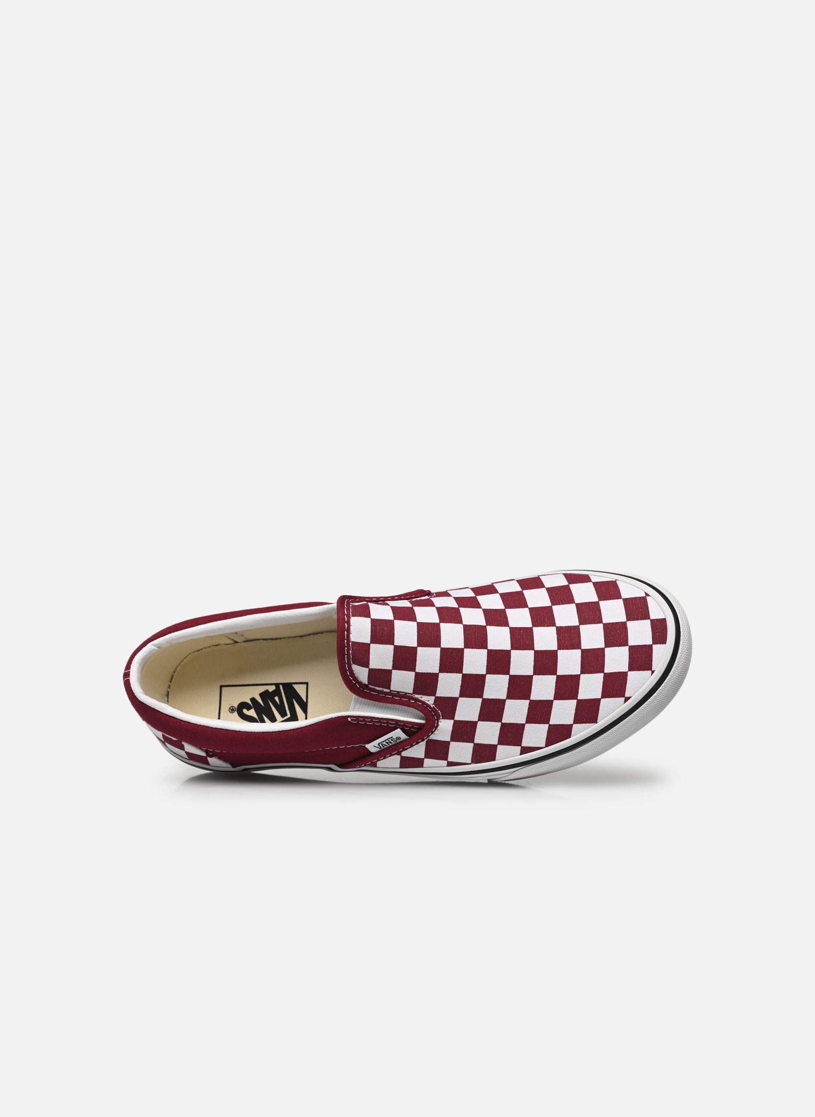 Baskets toile Classic Slip-On homme bordeaux Vans Baskets toile Classic Slip-On homme bordeaux COLOR THEORY CHECKERBOARD RHOD