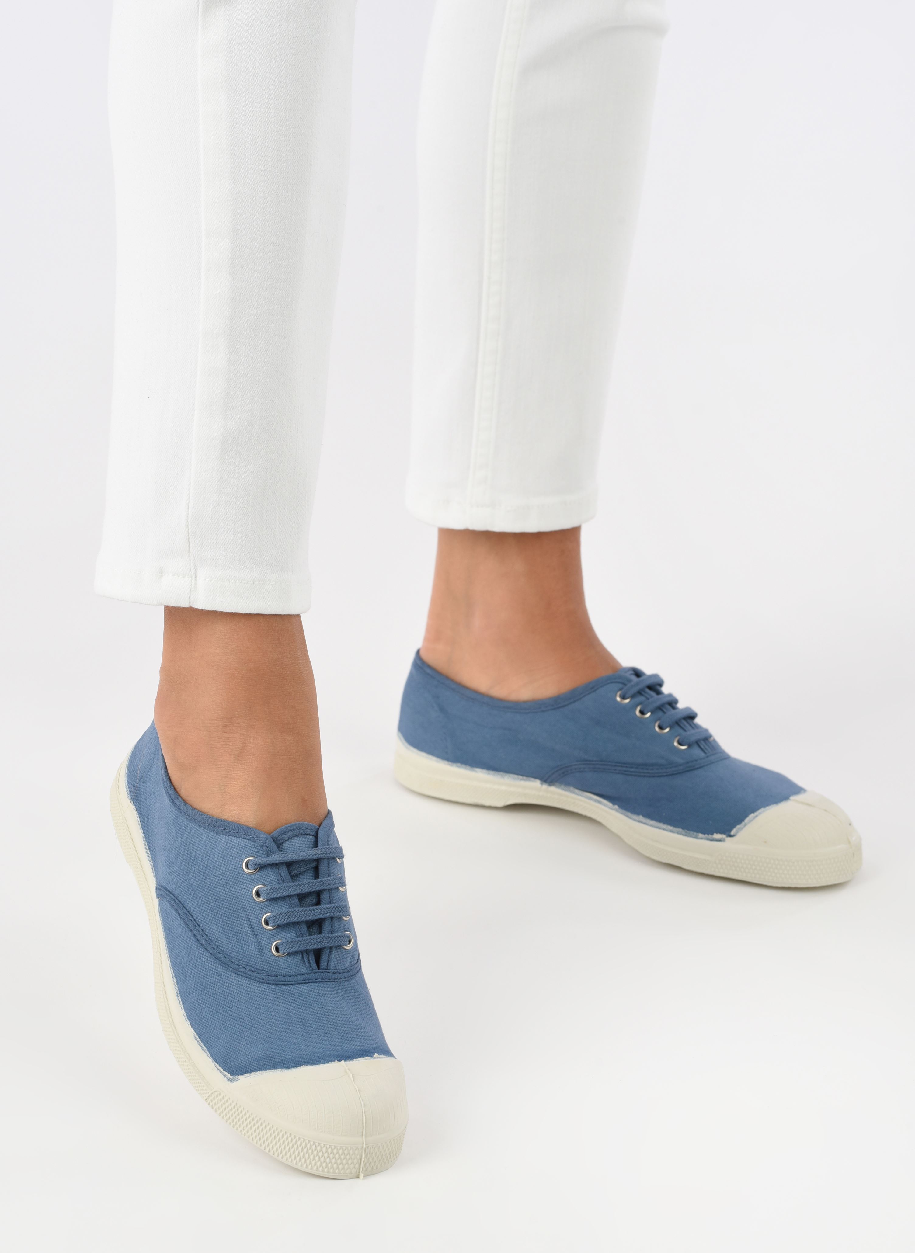 Leinen-Sneaker Tennis Lacets W damen blau Bensimon Leinen-Sneaker Tennis Lacets W damen blau DENIM