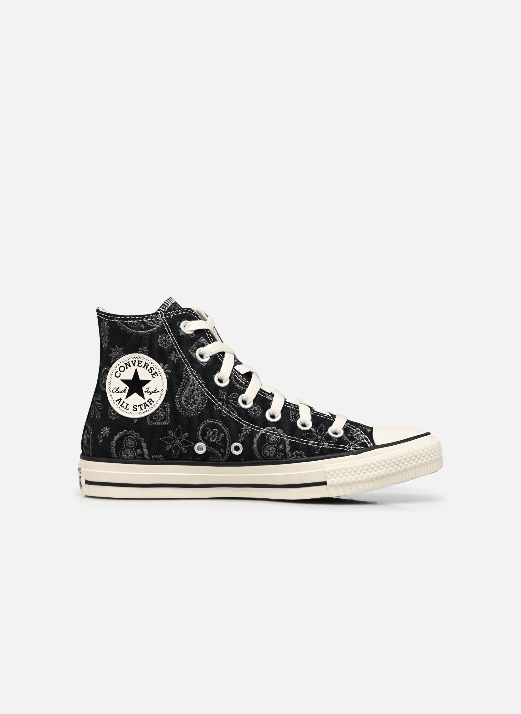 Baskets toile Chuck Taylor All Star Hi noir Converse Baskets toile Chuck Taylor All Star Hi noir BLACK/DARK MATTER/NATURAL IVOR