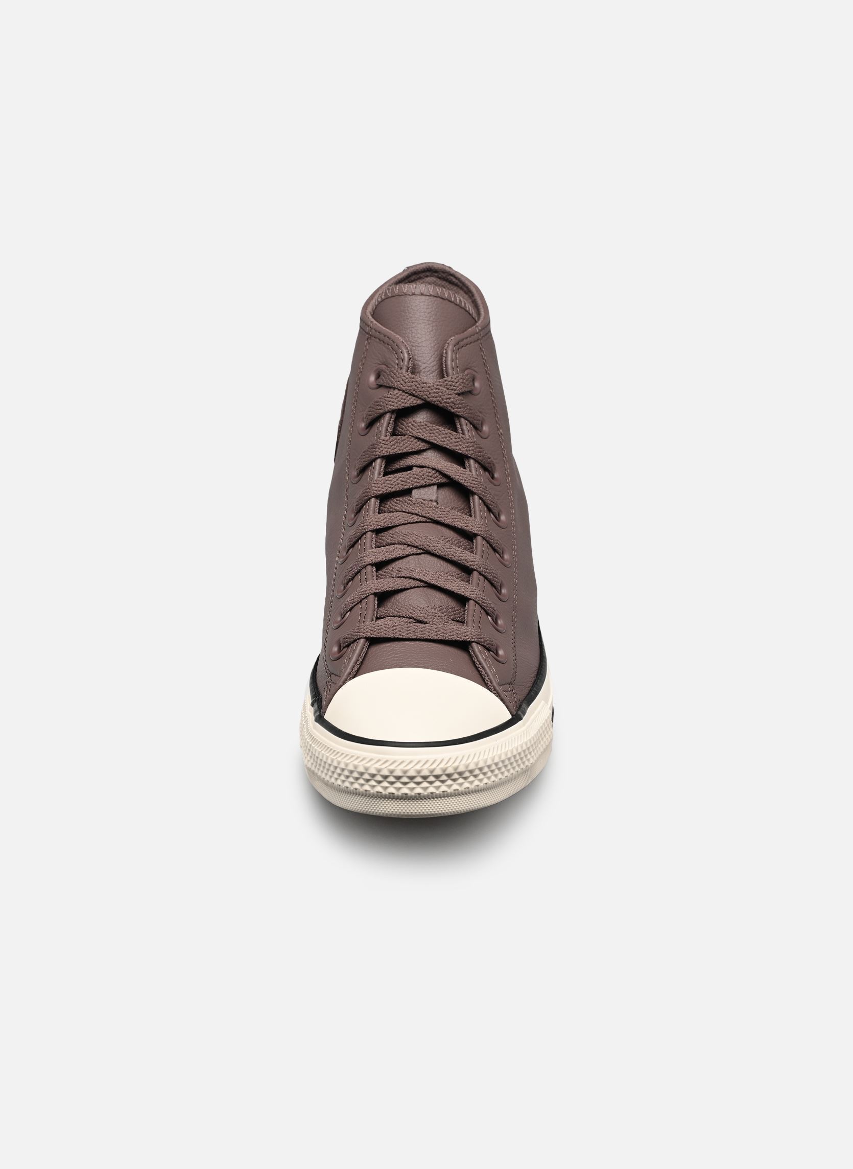 Baskets toile Chuck Taylor All Star Hi marron Converse Baskets toile Chuck Taylor All Star Hi marron POT HOLE PLUM/EGRET/BLACK
