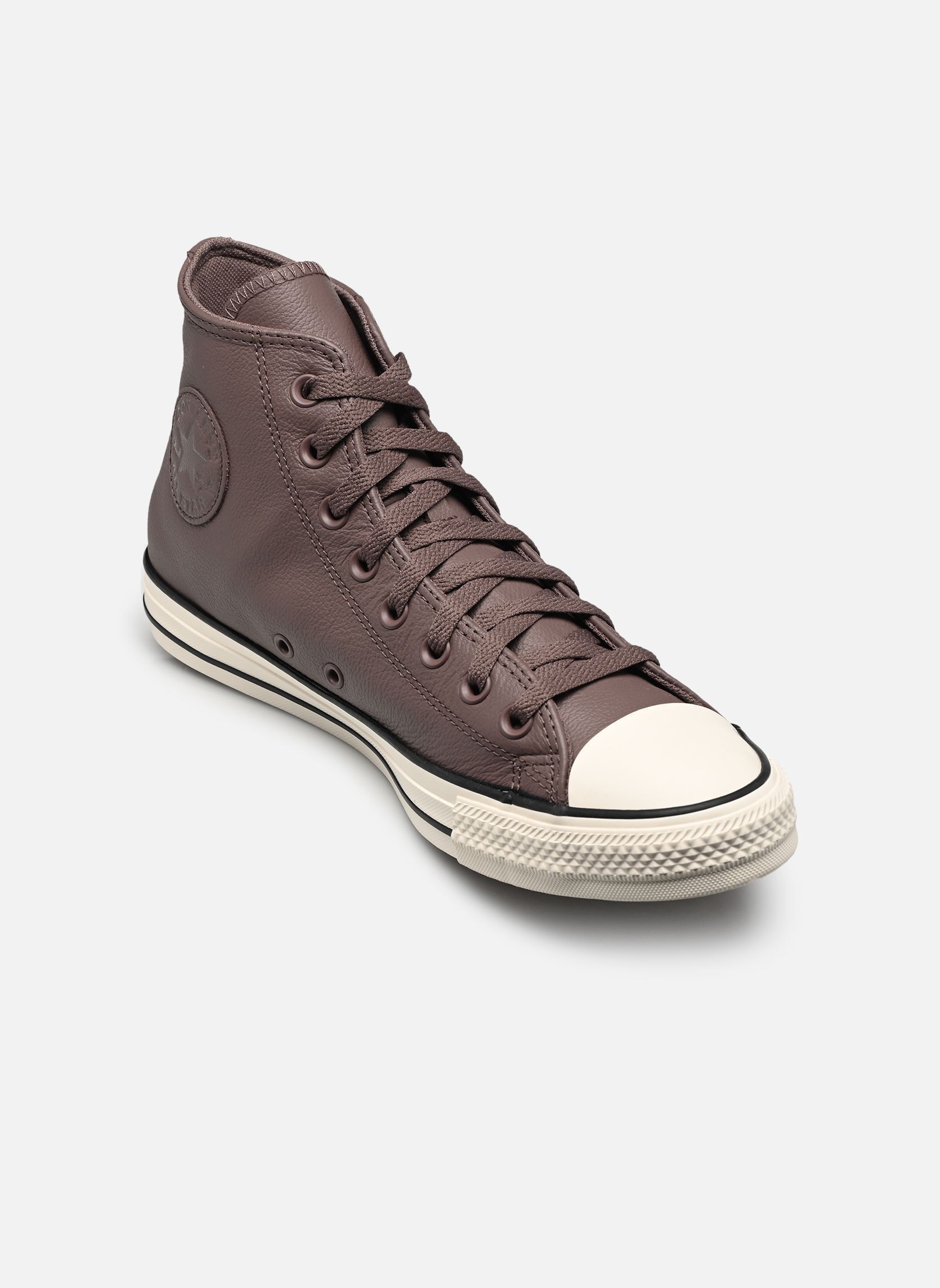 Baskets toile Chuck Taylor All Star Hi marron Converse Baskets toile Chuck Taylor All Star Hi marron POT HOLE PLUM/EGRET/BLACK