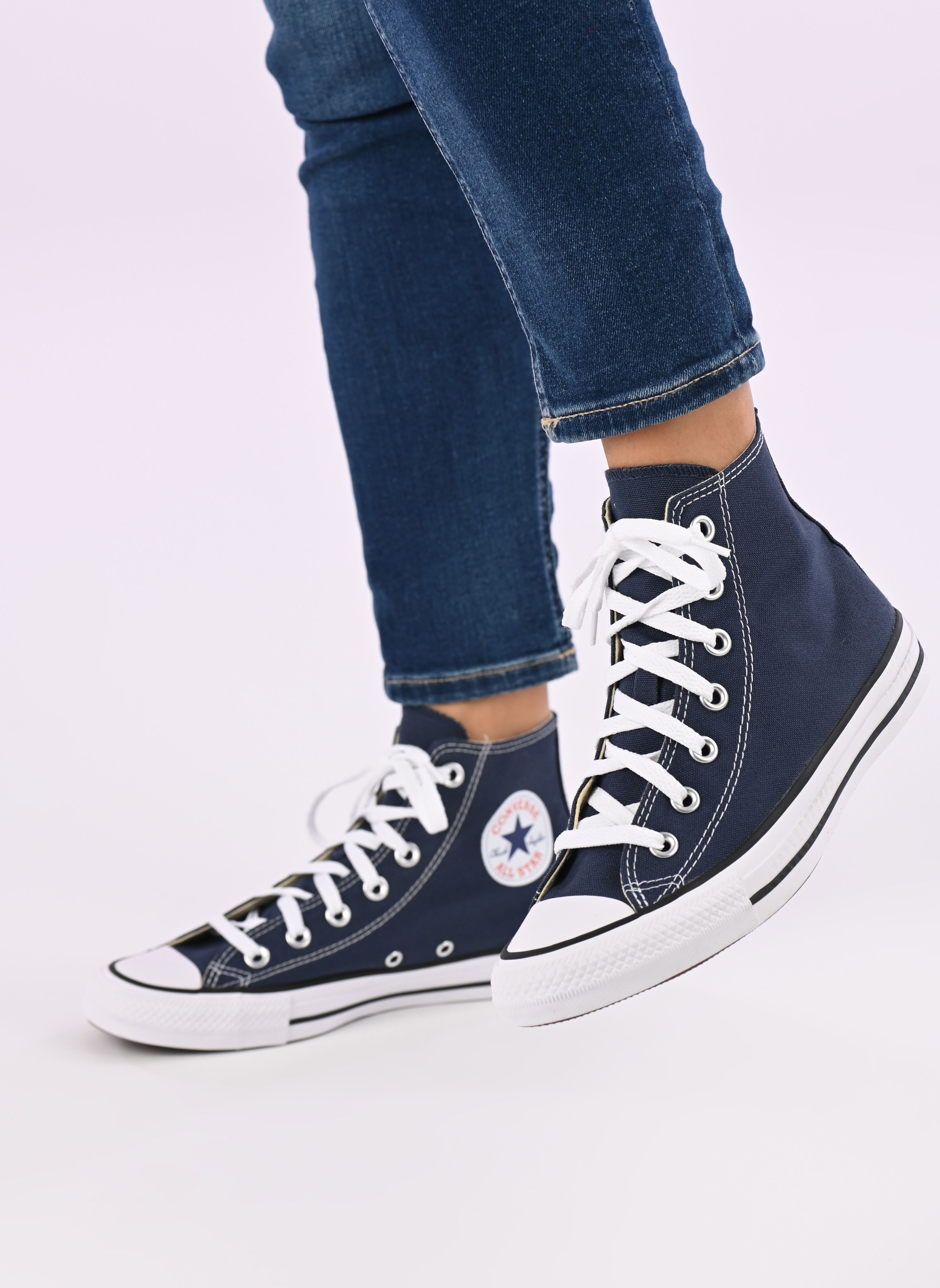 Baskets toile Chuck Taylor All Star Hi bleu Converse Baskets toile Chuck Taylor All Star Hi bleu MARINE