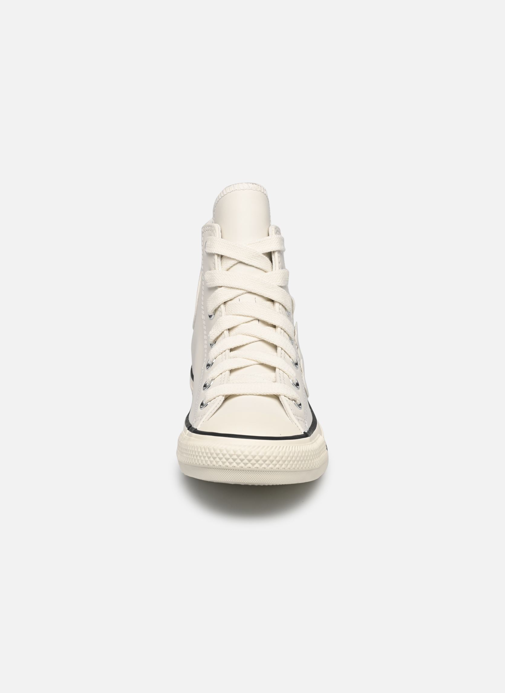 Leinen-Sneaker Chuck Taylor All Star Hi damen weiß Converse Leinen-Sneaker Chuck Taylor All Star Hi damen weiß VINTAGE WHITE/EGRET/BLACK