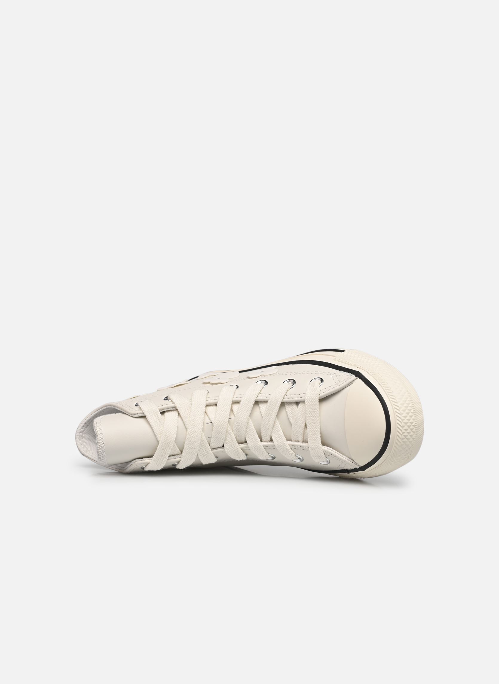 Leinen-Sneaker Chuck Taylor All Star Hi damen weiß Converse Leinen-Sneaker Chuck Taylor All Star Hi damen weiß VINTAGE WHITE/EGRET/BLACK