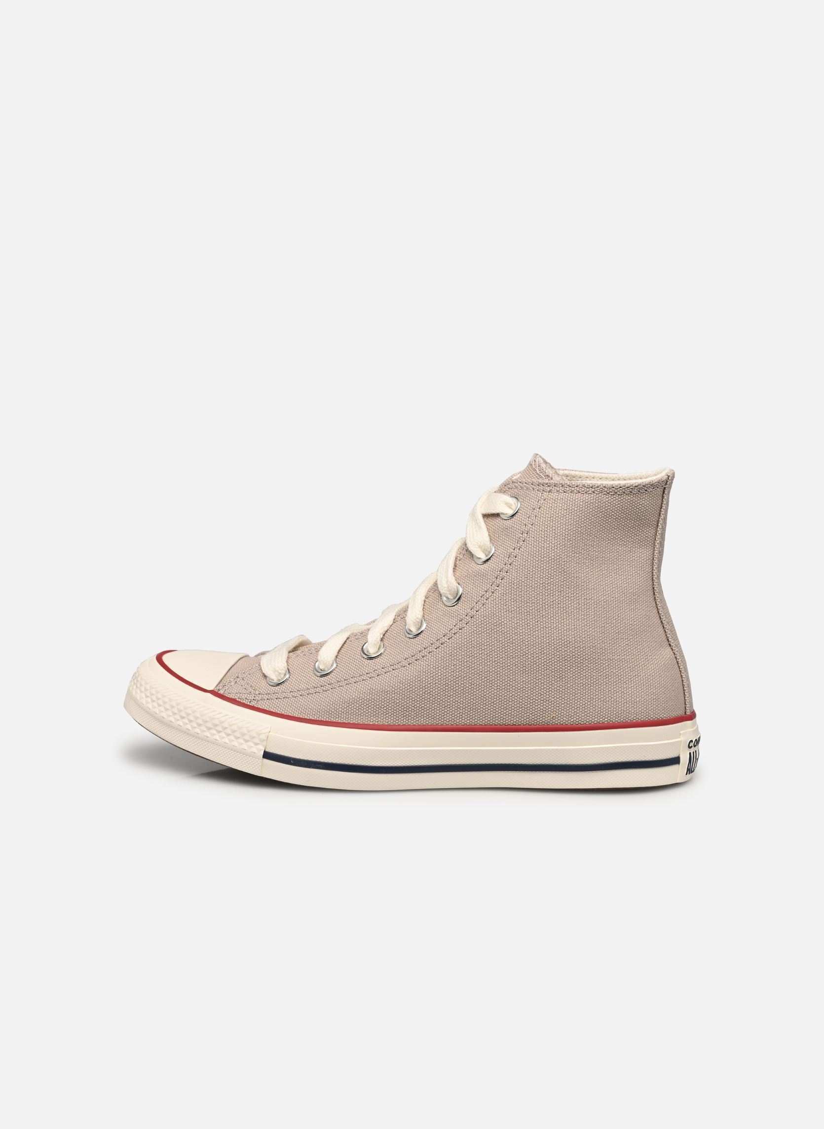 Leinen-Sneaker Chuck Taylor All Star Hi damen beige Converse Leinen-Sneaker Chuck Taylor All Star Hi damen beige PAPYRUS/EGRET/MIDNIGHT NAVY