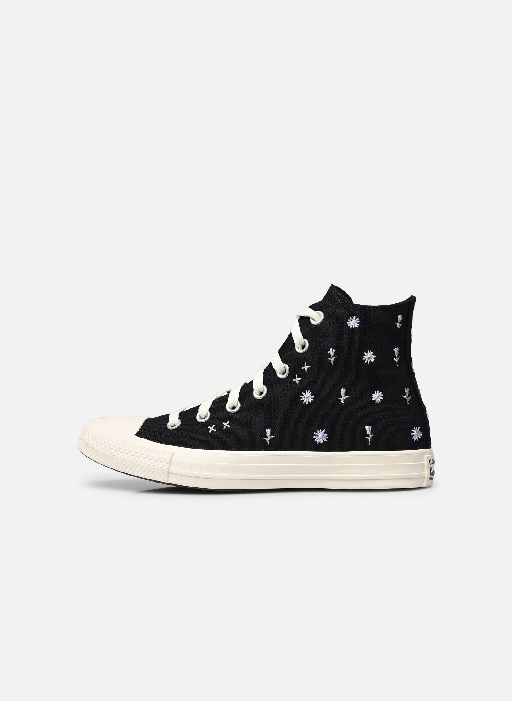 Leinen-Sneaker Chuck Taylor All Star Hi damen schwarz Converse Leinen-Sneaker Chuck Taylor All Star Hi damen schwarz BLACK/EGRET/FOOTHILL GREEN