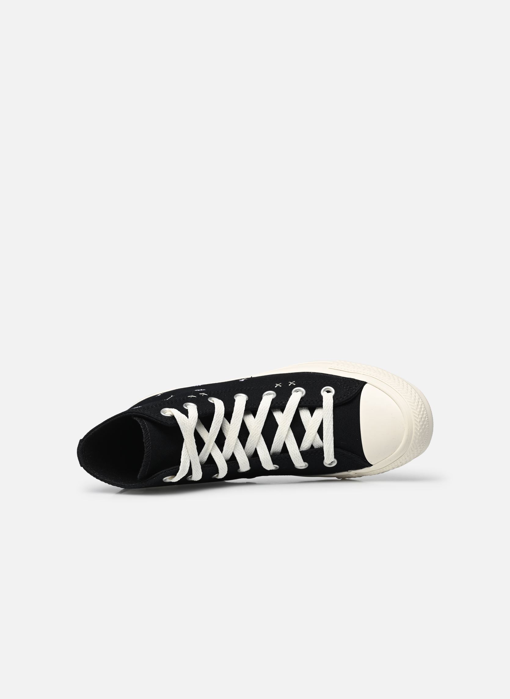 Leinen-Sneaker Chuck Taylor All Star Hi damen schwarz Converse Leinen-Sneaker Chuck Taylor All Star Hi damen schwarz BLACK/EGRET/FOOTHILL GREEN