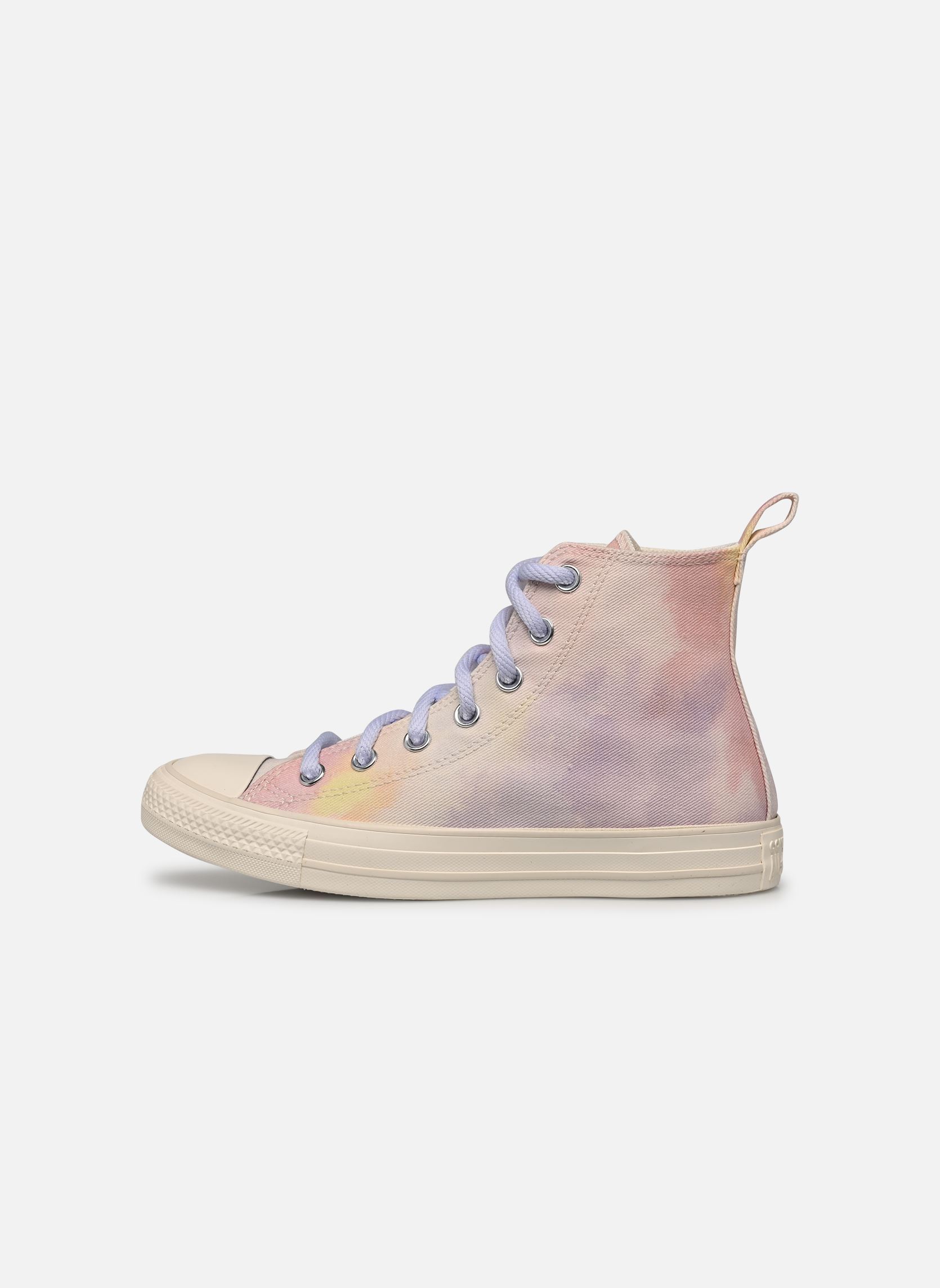Leinen-Sneaker Chuck Taylor All Star Hi damen mehrfarbig Converse Leinen-Sneaker Chuck Taylor All Star Hi damen mehrfarbig BLUEBERRY ICE/PINK/YELLOW