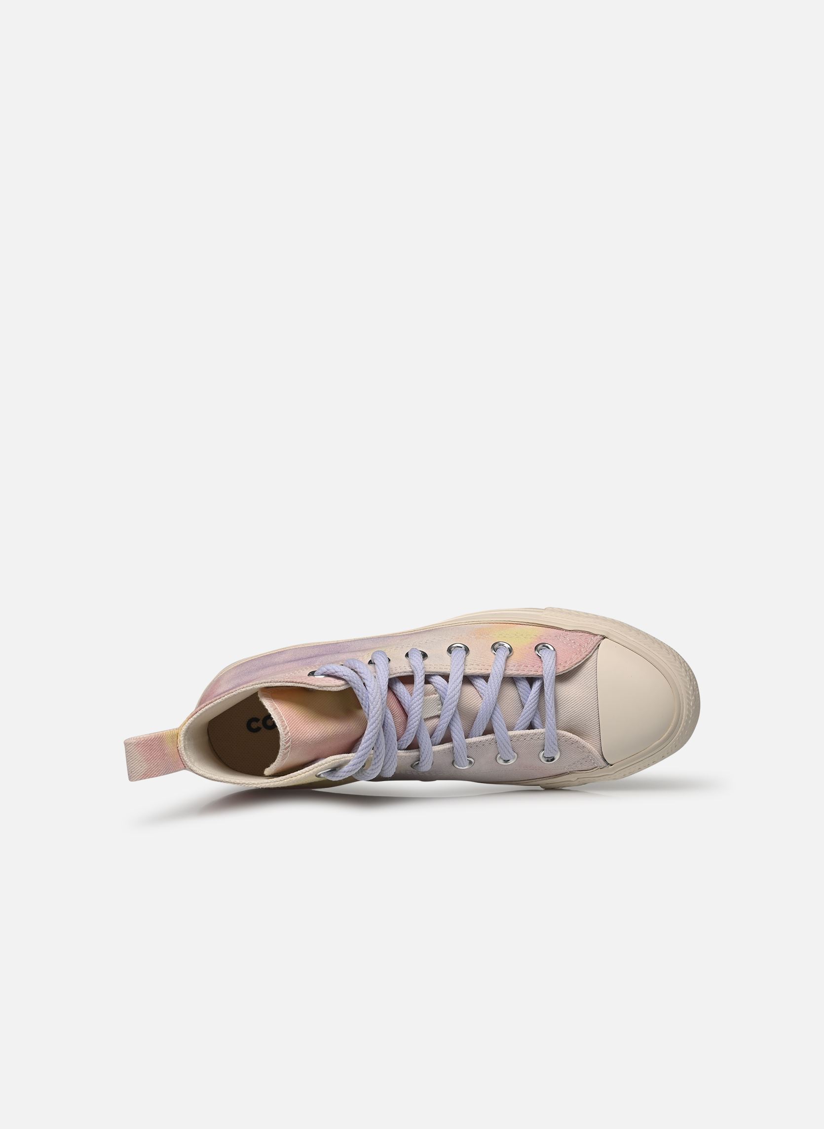 Leinen-Sneaker Chuck Taylor All Star Hi damen mehrfarbig Converse Leinen-Sneaker Chuck Taylor All Star Hi damen mehrfarbig BLUEBERRY ICE/PINK/YELLOW