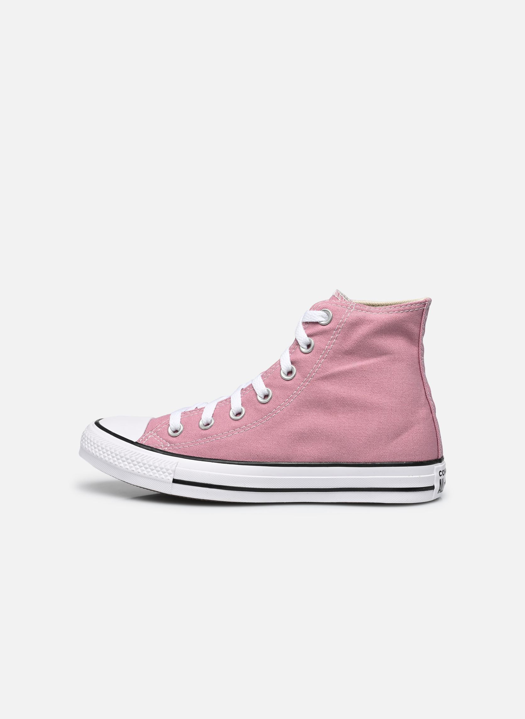 Leinen-Sneaker Chuck Taylor All Star Hi damen rosa Converse Leinen-Sneaker Chuck Taylor All Star Hi damen rosa PINK/BLUE