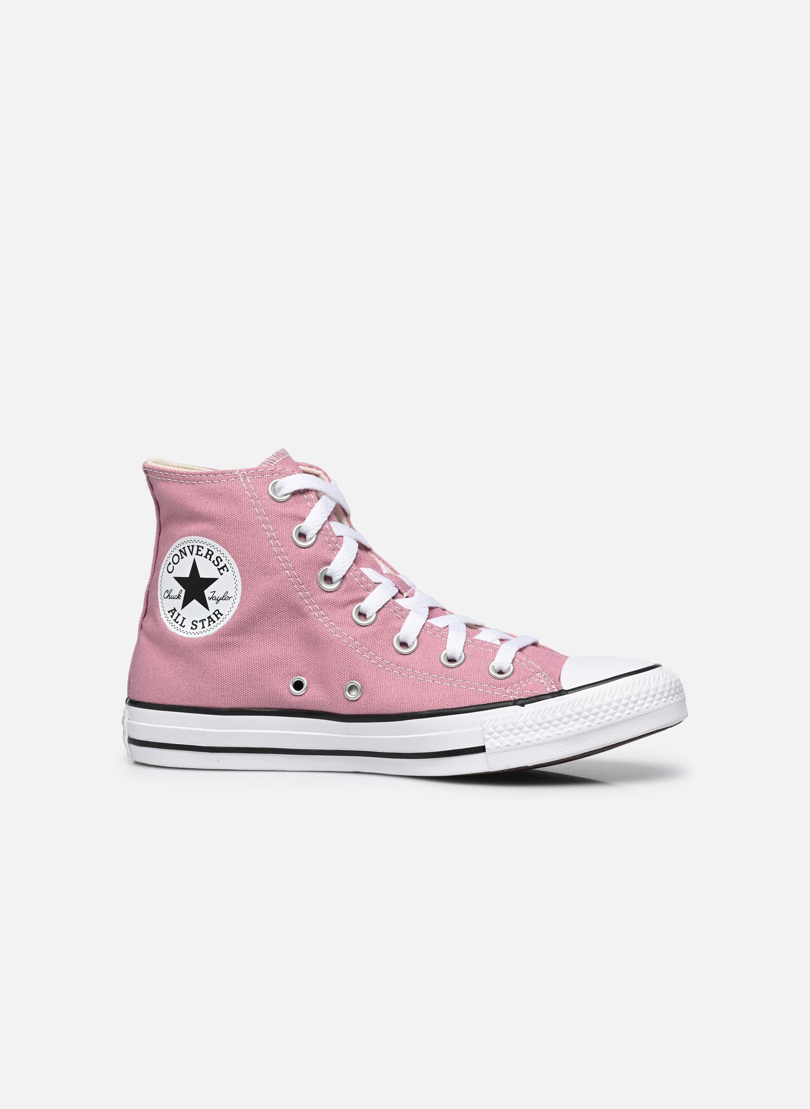 Leinen-Sneaker Chuck Taylor All Star Hi damen rosa Converse Leinen-Sneaker Chuck Taylor All Star Hi damen rosa PINK/BLUE