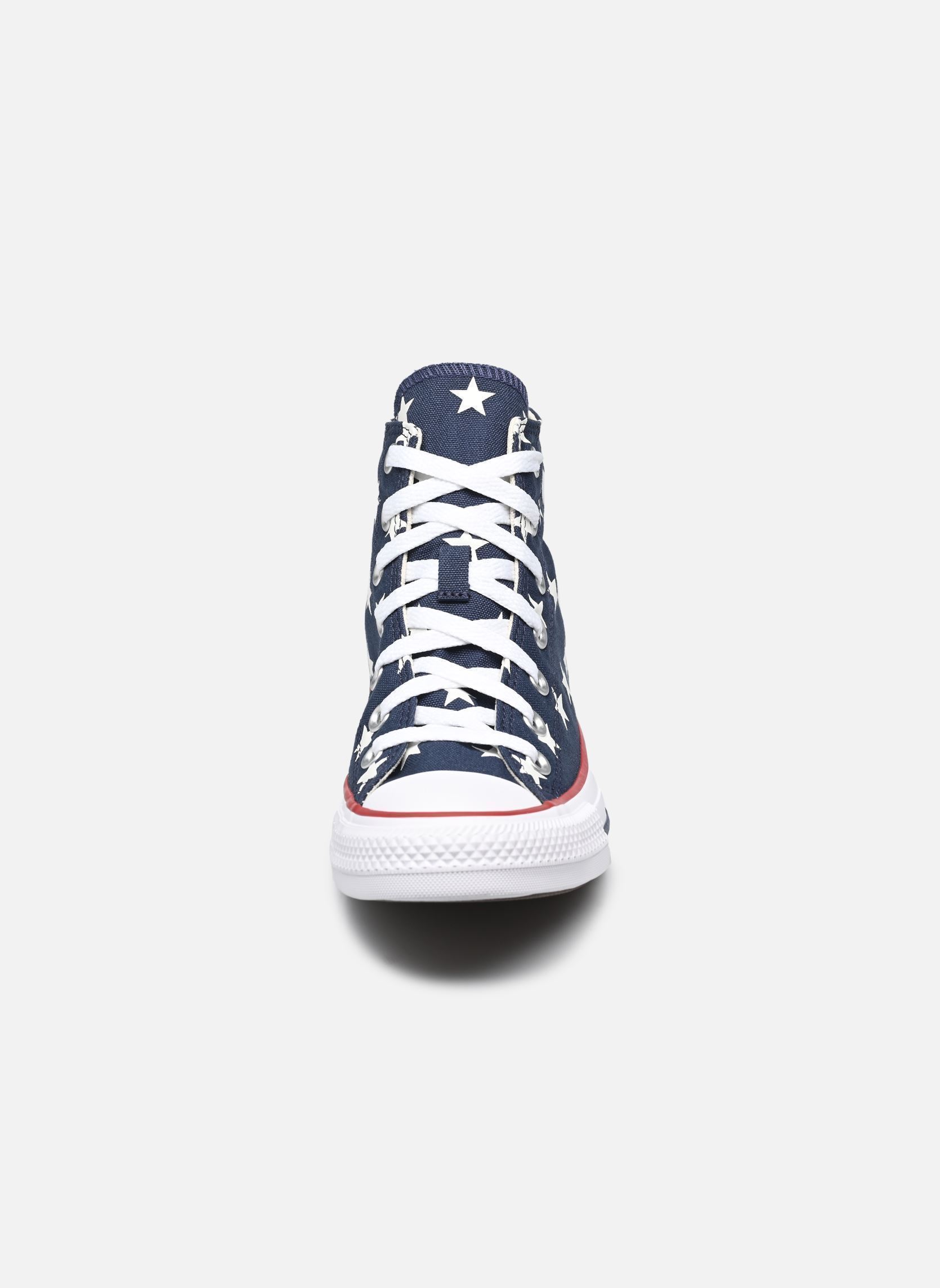 Leinen-Sneaker Chuck Taylor All Star Hi damen blau Converse Leinen-Sneaker Chuck Taylor All Star Hi damen blau NAVY/WHITE/RED