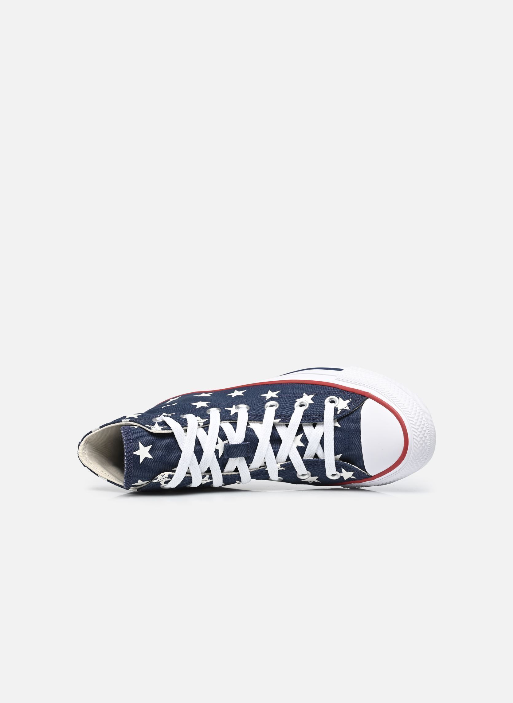 Leinen-Sneaker Chuck Taylor All Star Hi damen blau Converse Leinen-Sneaker Chuck Taylor All Star Hi damen blau NAVY/WHITE/RED
