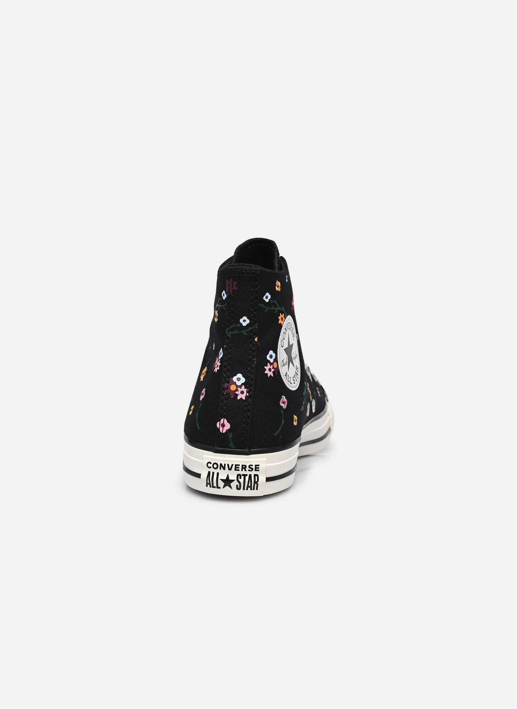 Leinen-Sneaker Chuck Taylor All Star Hi damen schwarz Converse Leinen-Sneaker Chuck Taylor All Star Hi damen schwarz BLACK/FROZEN ACAI/BRANCH OUT