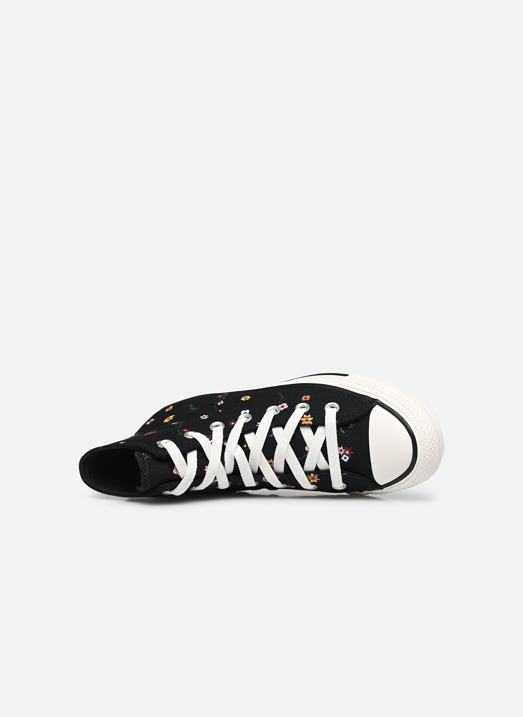 Leinen-Sneaker Chuck Taylor All Star Hi damen schwarz Converse Leinen-Sneaker Chuck Taylor All Star Hi damen schwarz BLACK/FROZEN ACAI/BRANCH OUT