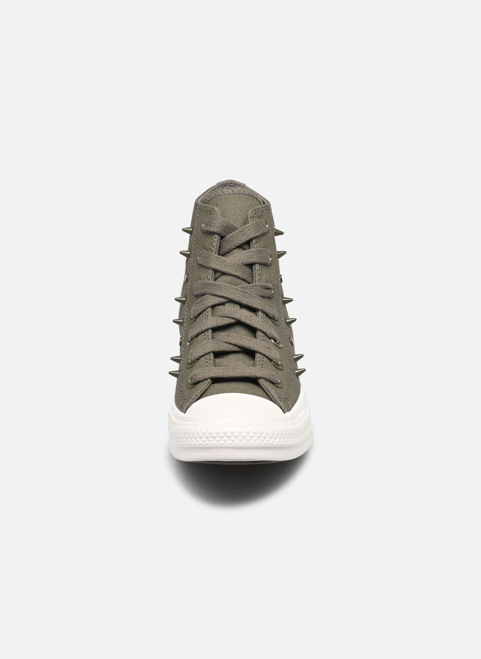 Leinen-Sneaker Chuck Taylor All Star Hi damen grün Converse Leinen-Sneaker Chuck Taylor All Star Hi damen grün UTILITY VINTAGE WHITE/BLACK