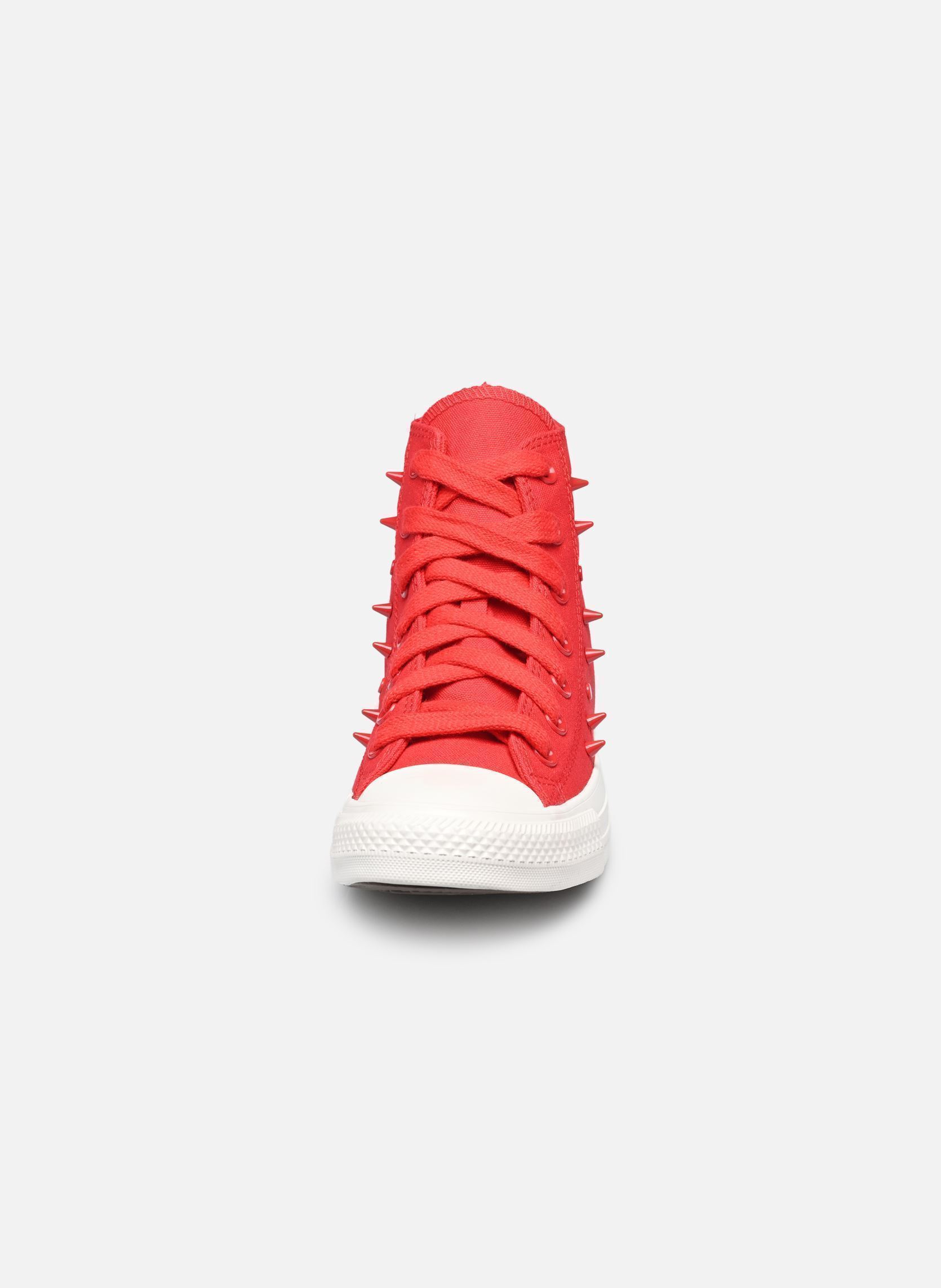 Leinen-Sneaker Chuck Taylor All Star Hi damen bordeaux Converse Leinen-Sneaker Chuck Taylor All Star Hi damen bordeaux RED/VINTAGE WHITE/BLACK