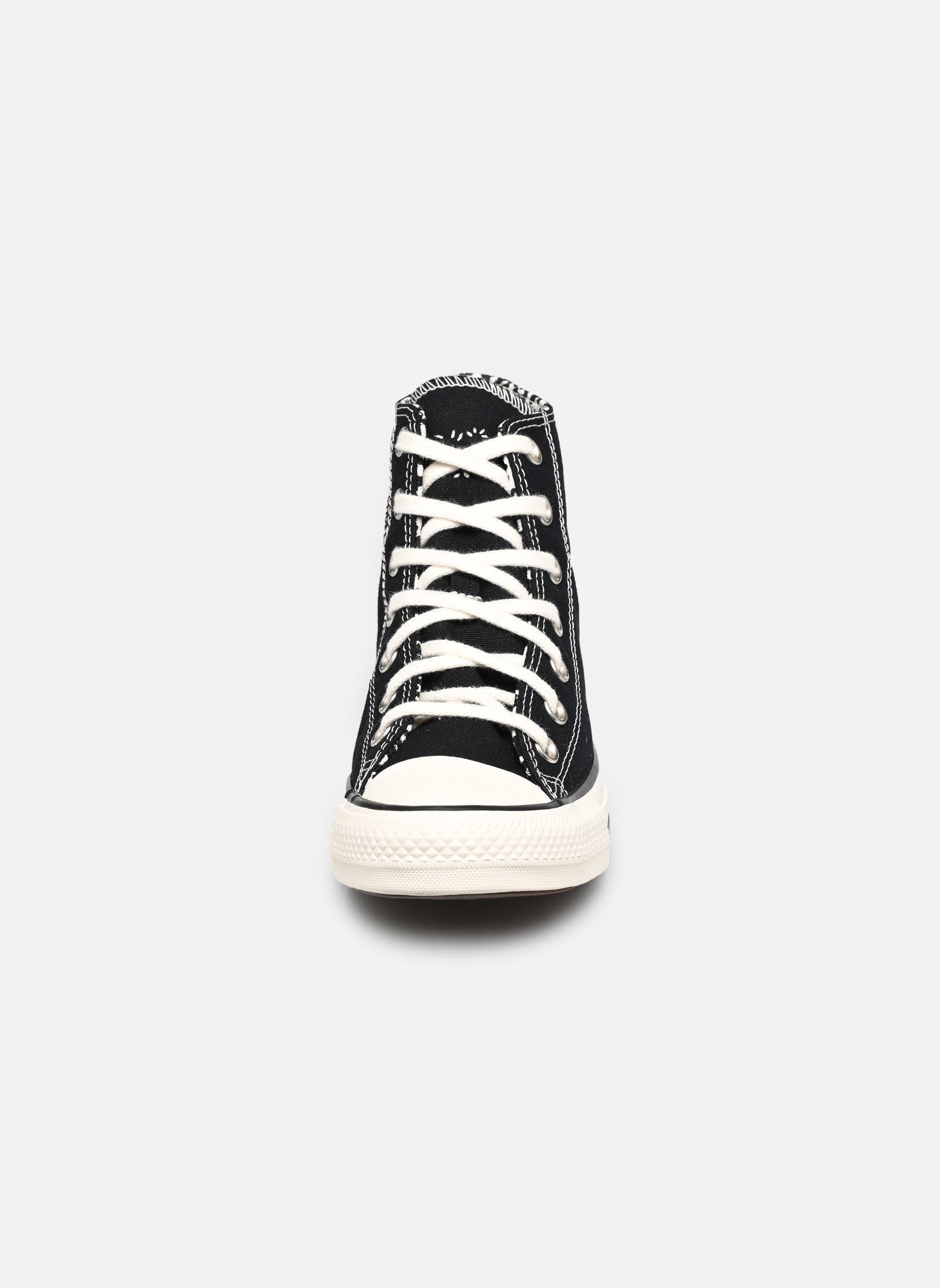 Leinen-Sneaker Chuck Taylor All Star Hi damen schwarz Converse Leinen-Sneaker Chuck Taylor All Star Hi damen schwarz BLACK/EGRET/EGRET