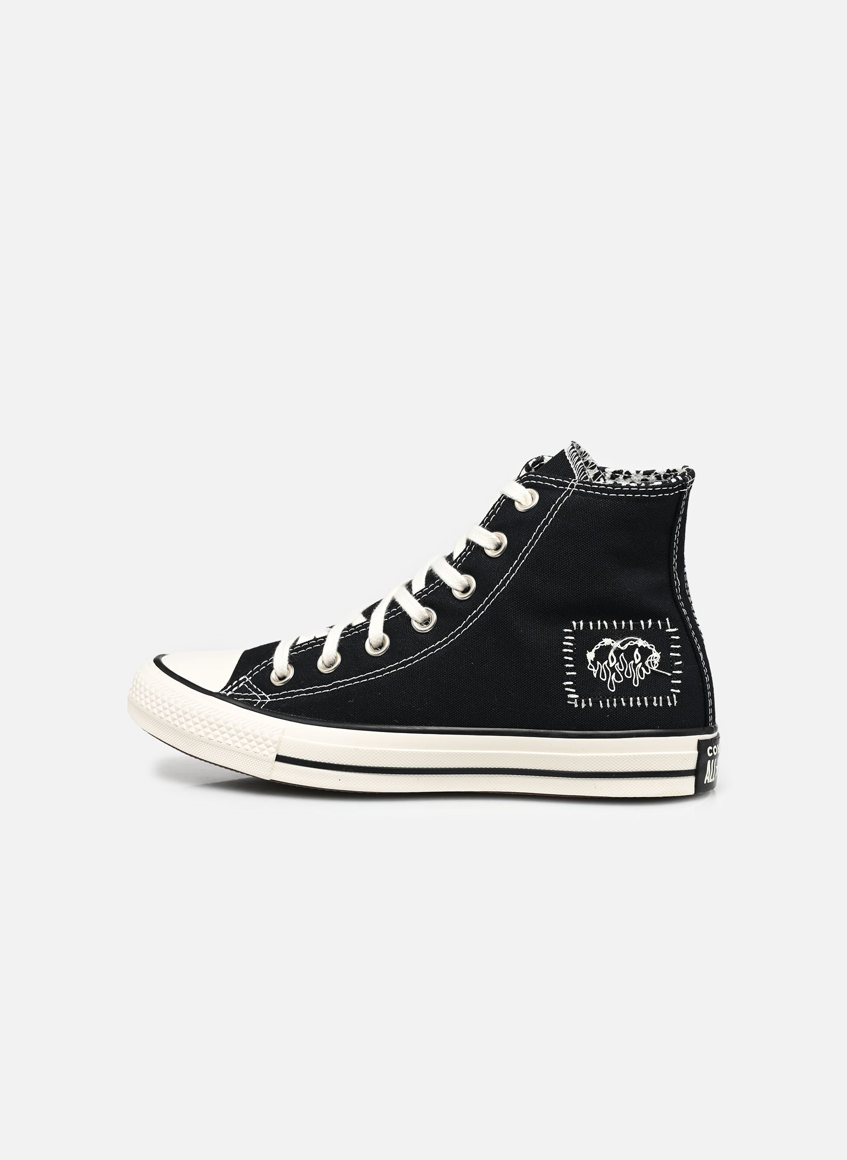 Leinen-Sneaker Chuck Taylor All Star Hi damen schwarz Converse Leinen-Sneaker Chuck Taylor All Star Hi damen schwarz BLACK/EGRET/EGRET