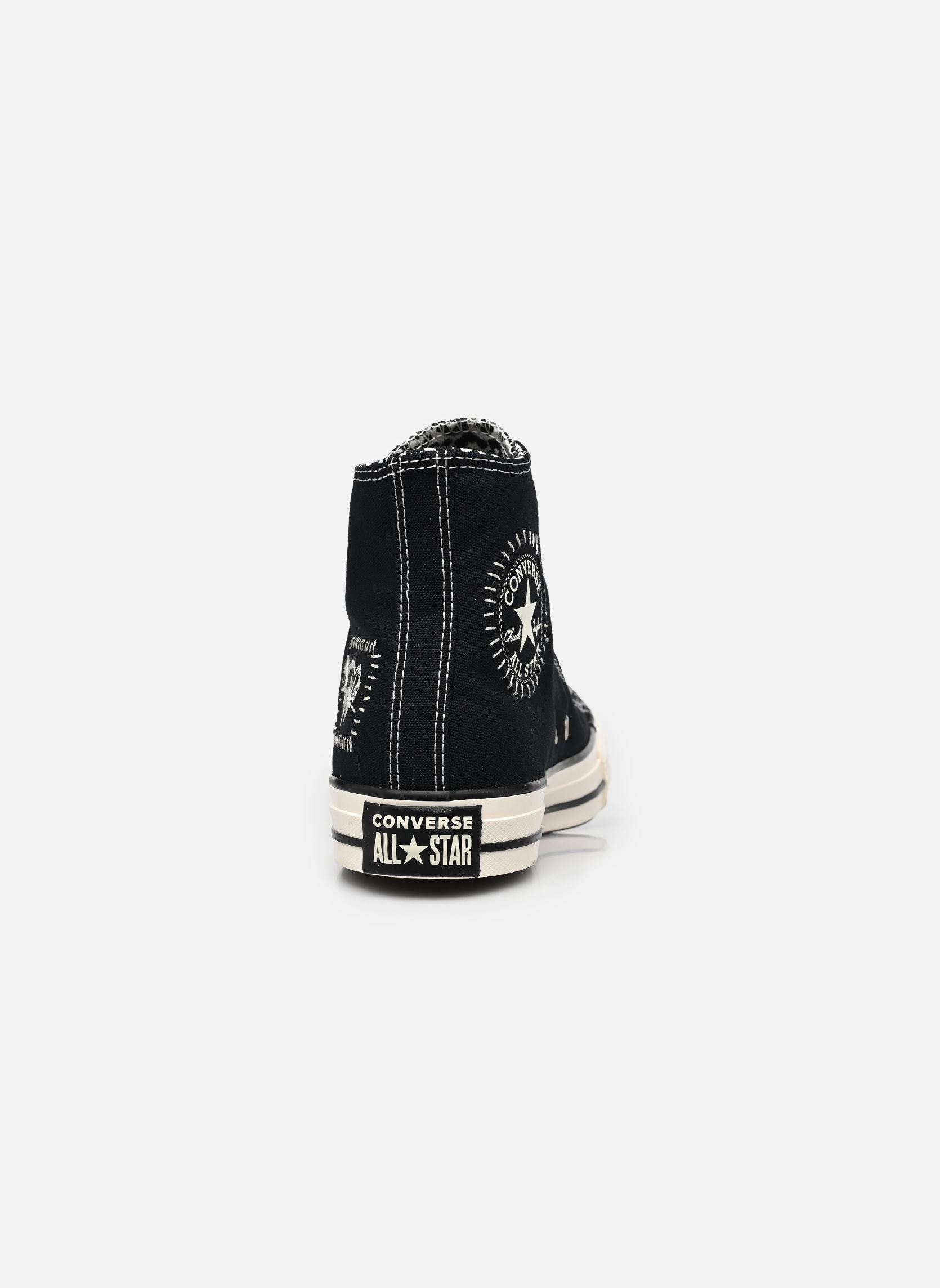 Leinen-Sneaker Chuck Taylor All Star Hi damen schwarz Converse Leinen-Sneaker Chuck Taylor All Star Hi damen schwarz BLACK/EGRET/EGRET