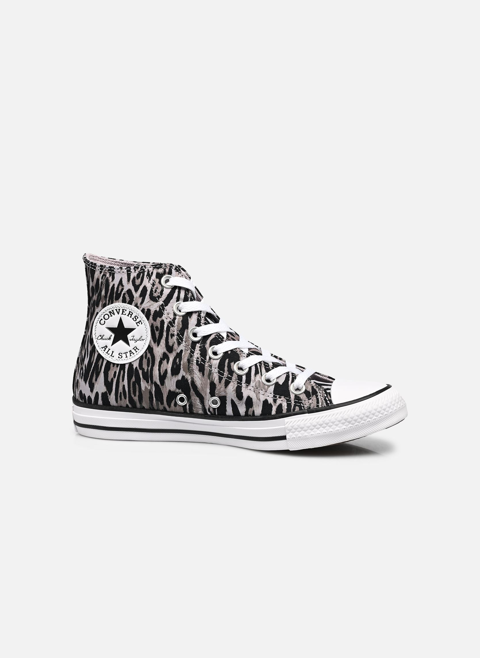 Baskets toile Chuck Taylor All Star Hi femme gris Converse Baskets toile Chuck Taylor All Star Hi femme gris BLACK/FROZEN THISTLE/WHITE