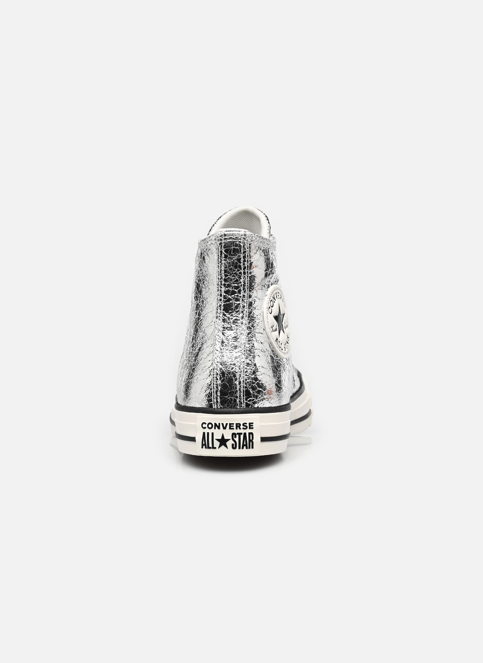 Leinen-Sneaker Chuck Taylor All Star Hi damen silber Converse Leinen-Sneaker Chuck Taylor All Star Hi damen silber METALLIC SILVER/VINTAGE WHITE