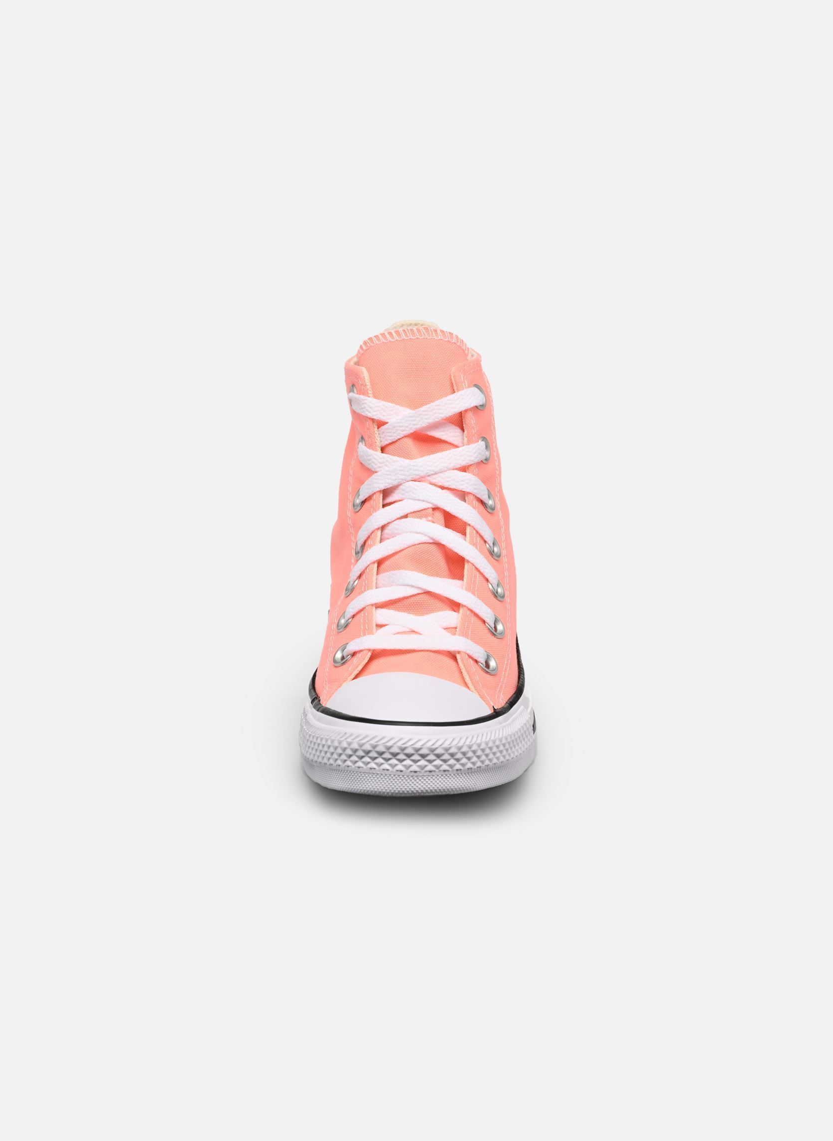 Leinen-Sneaker Chuck Taylor All Star Hi damen orange Converse Leinen-Sneaker Chuck Taylor All Star Hi damen orange ALL HEAT