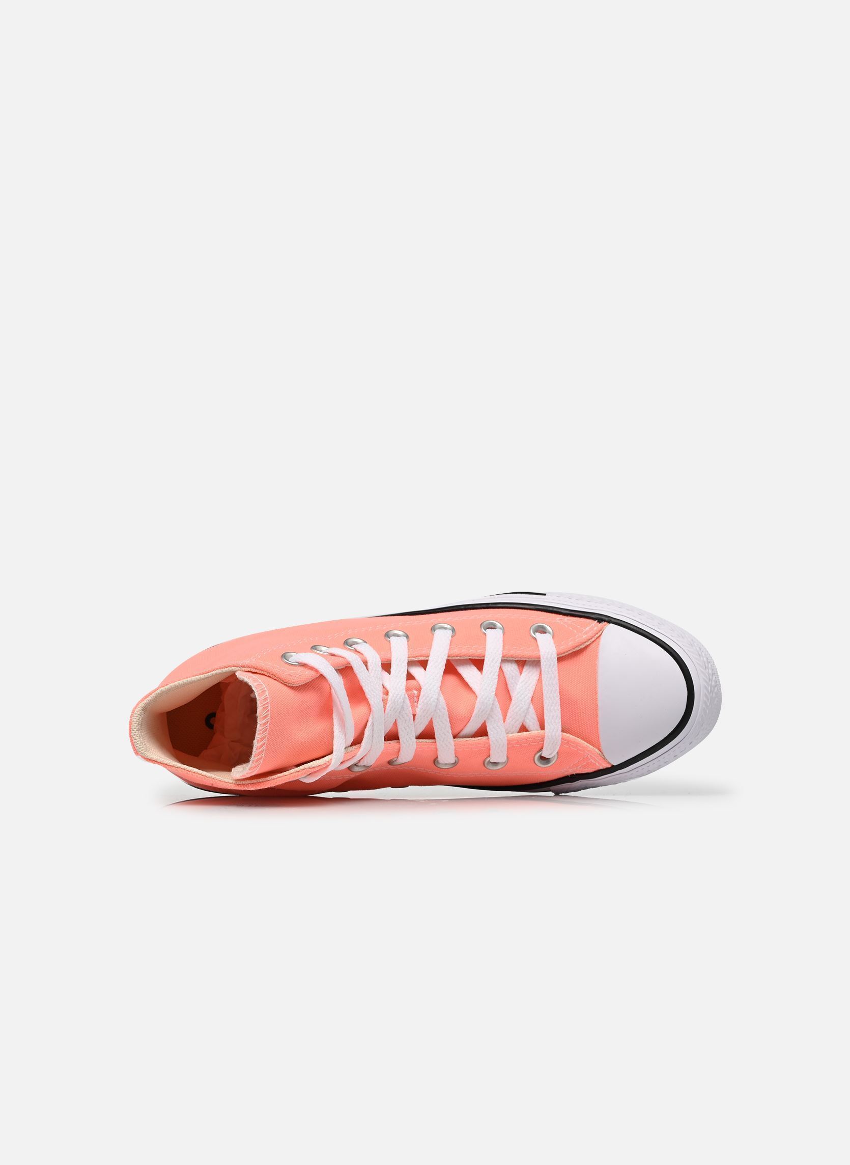 Leinen-Sneaker Chuck Taylor All Star Hi damen orange Converse Leinen-Sneaker Chuck Taylor All Star Hi damen orange ALL HEAT