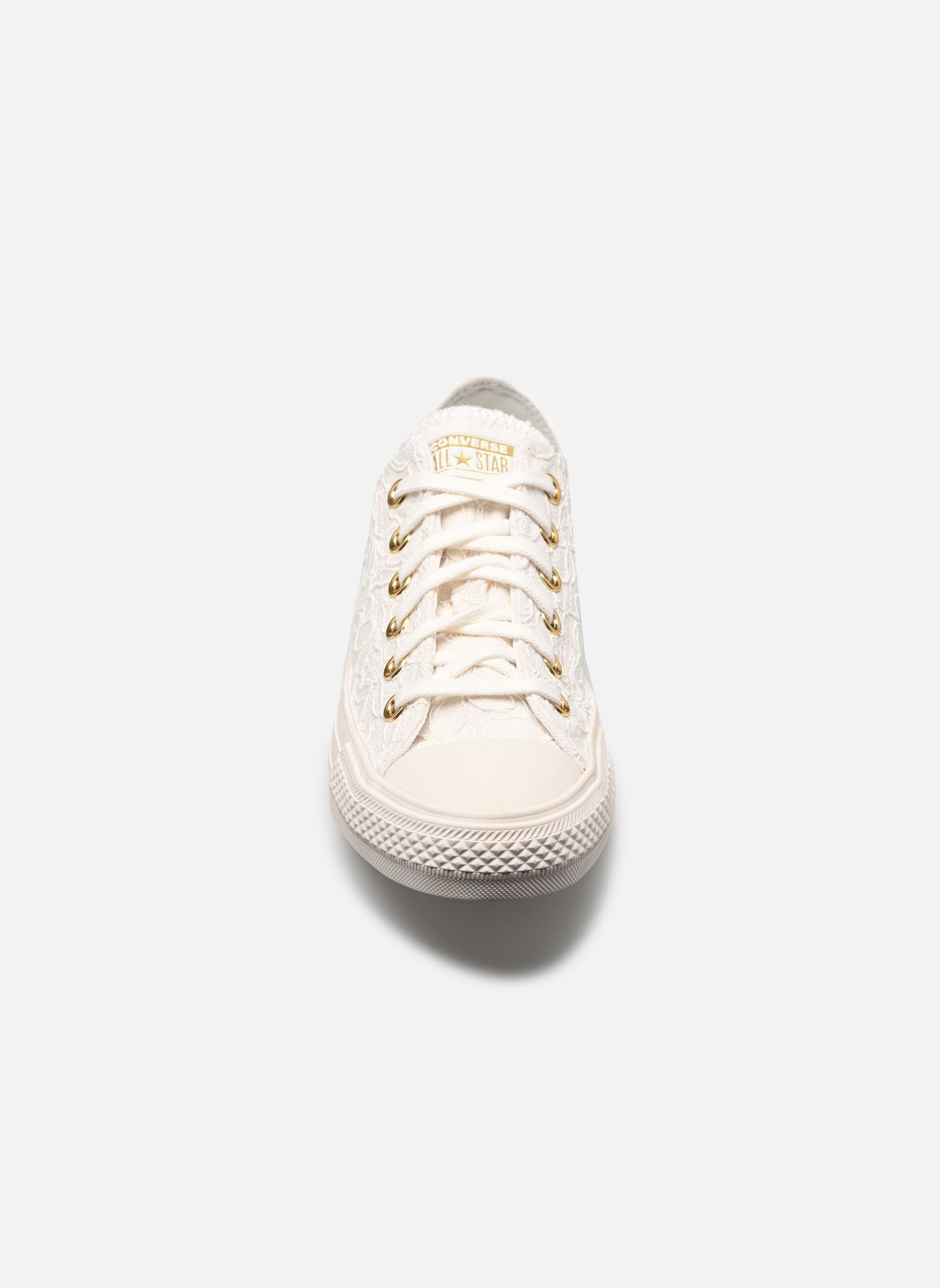Leinen-Sneaker Chuck Taylor All Star Ox weiß Converse Leinen-Sneaker Chuck Taylor All Star Ox weiß VINTAGE WHITE/VINTAGE WHITE/GO