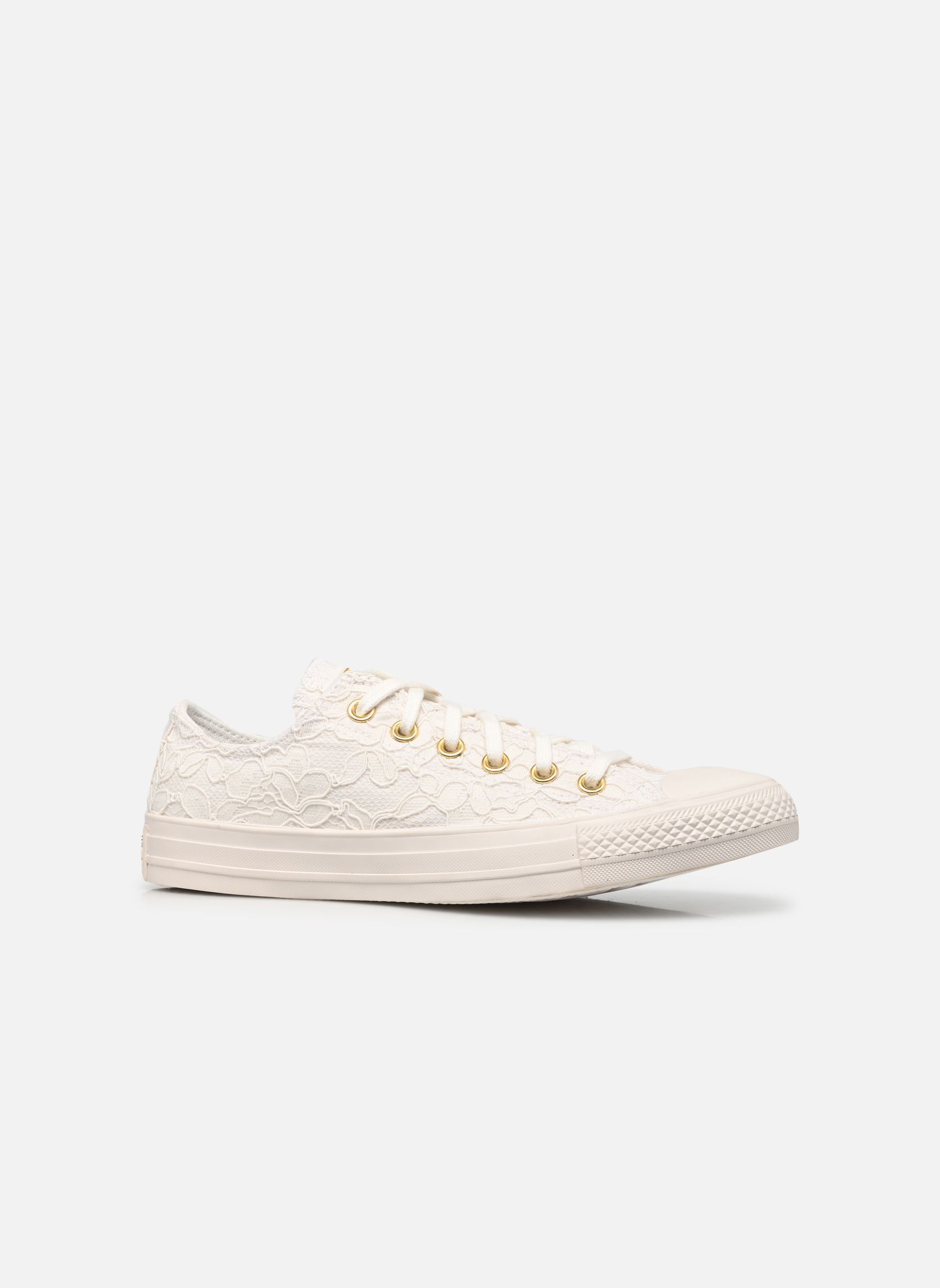 Leinen-Sneaker Chuck Taylor All Star Ox weiß Converse Leinen-Sneaker Chuck Taylor All Star Ox weiß VINTAGE WHITE/VINTAGE WHITE/GO