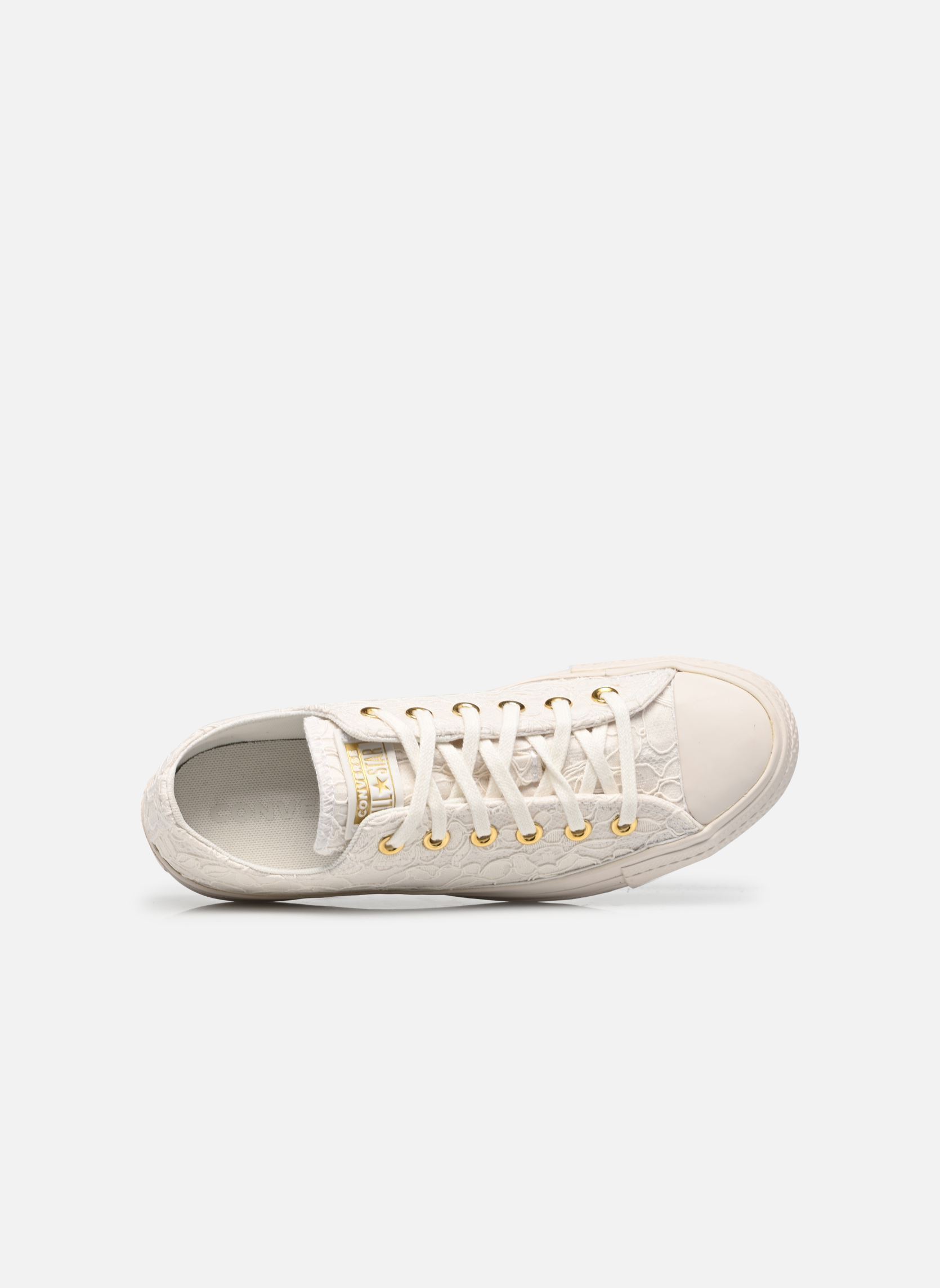 Leinen-Sneaker Chuck Taylor All Star Ox weiß Converse Leinen-Sneaker Chuck Taylor All Star Ox weiß VINTAGE WHITE/VINTAGE WHITE/GO
