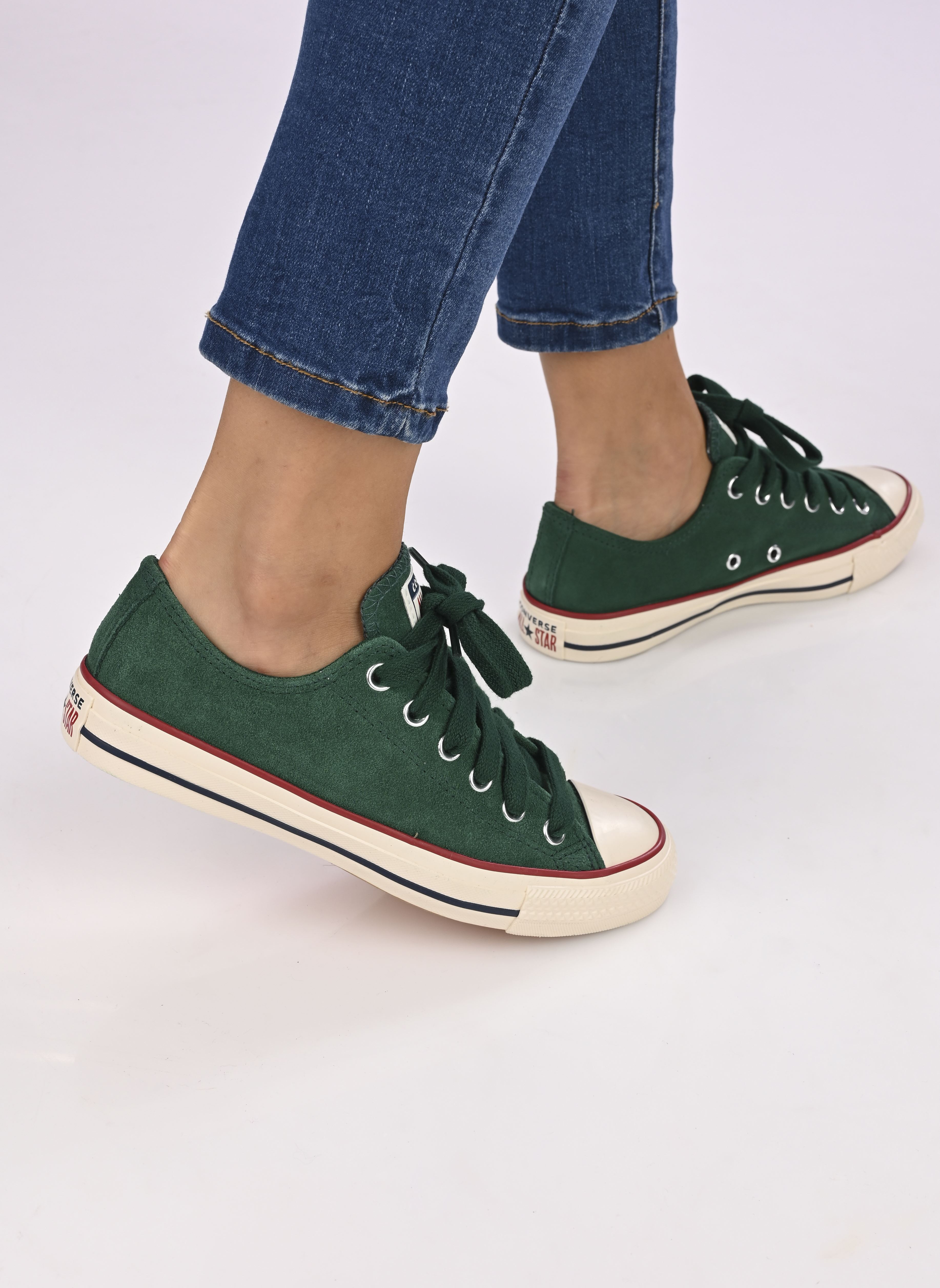 Baskets toile Chuck Taylor All Star Ox femme vert Converse Baskets toile Chuck Taylor All Star Ox femme vert MIDNIGHT CLOVER/NATURAL IVORY