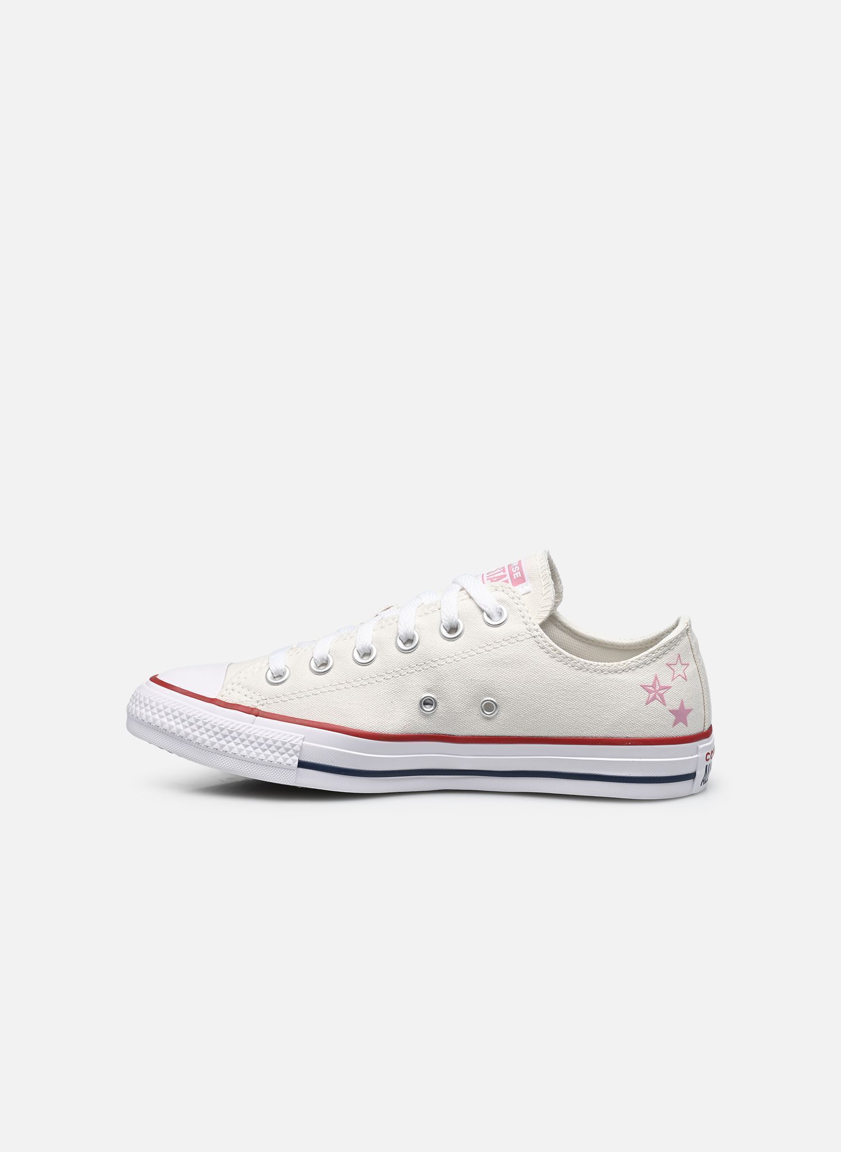 Baskets toile Chuck Taylor All Star Ox femme blanc Converse Baskets toile Chuck Taylor All Star Ox femme blanc VINTAGE WHITE/CLIFFSIDE ROSE
