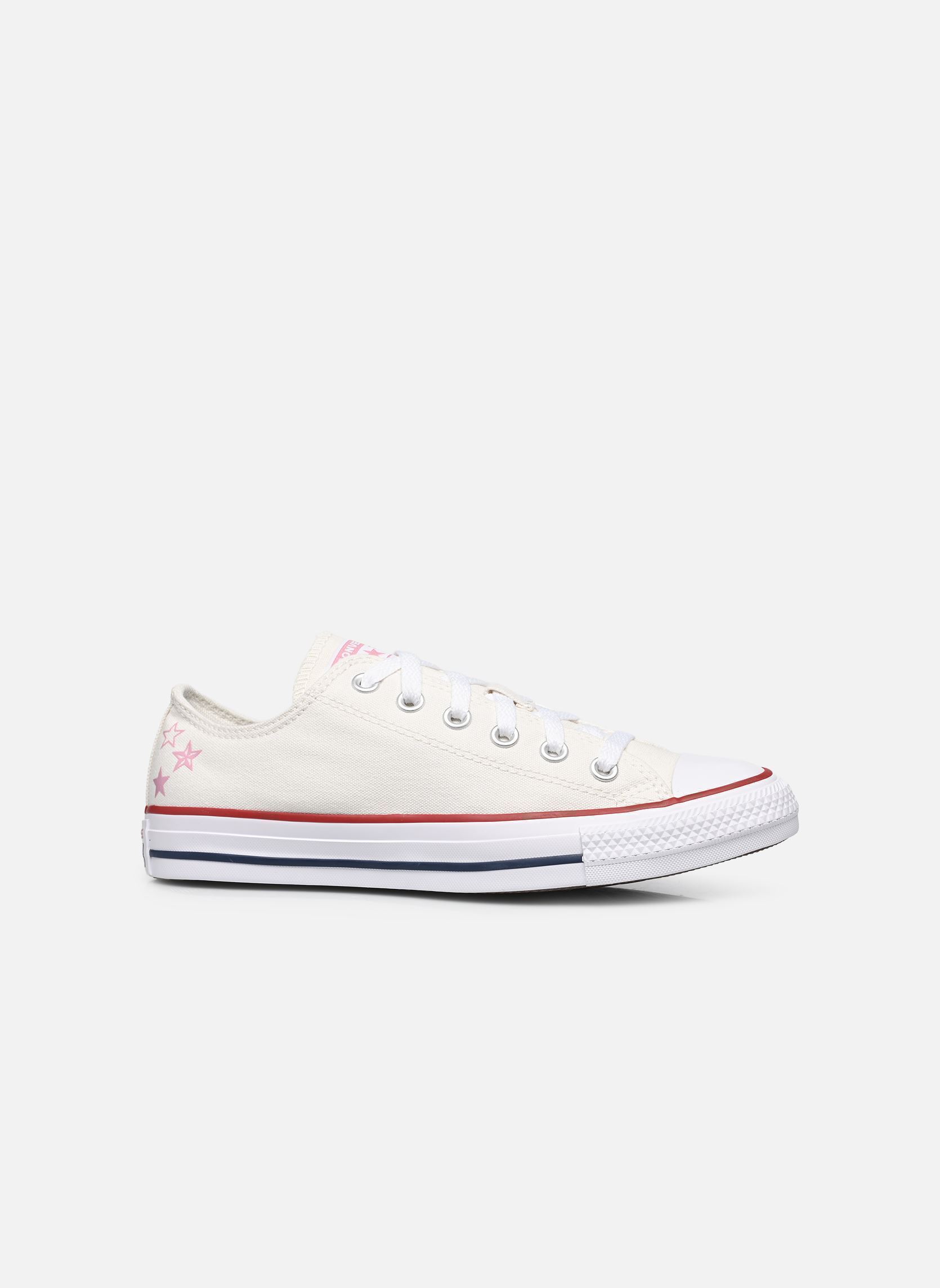 Baskets toile Chuck Taylor All Star Ox femme blanc Converse Baskets toile Chuck Taylor All Star Ox femme blanc VINTAGE WHITE/CLIFFSIDE ROSE