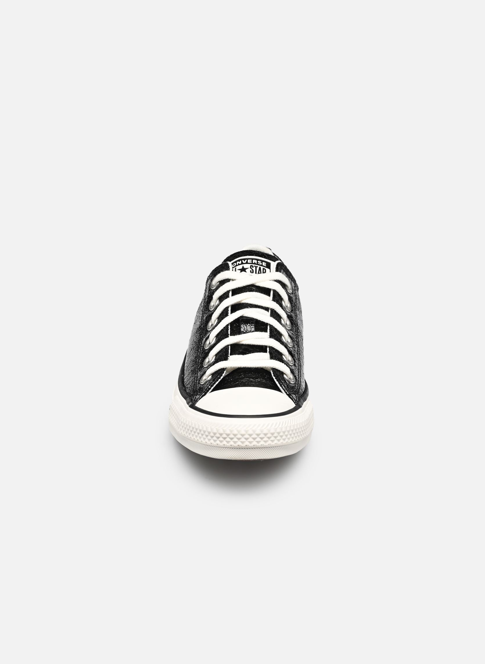 Baskets toile Chuck Taylor All Star Ox femme noir Converse Baskets toile Chuck Taylor All Star Ox femme noir METALLIC BLACK/VINTAGE WHITE